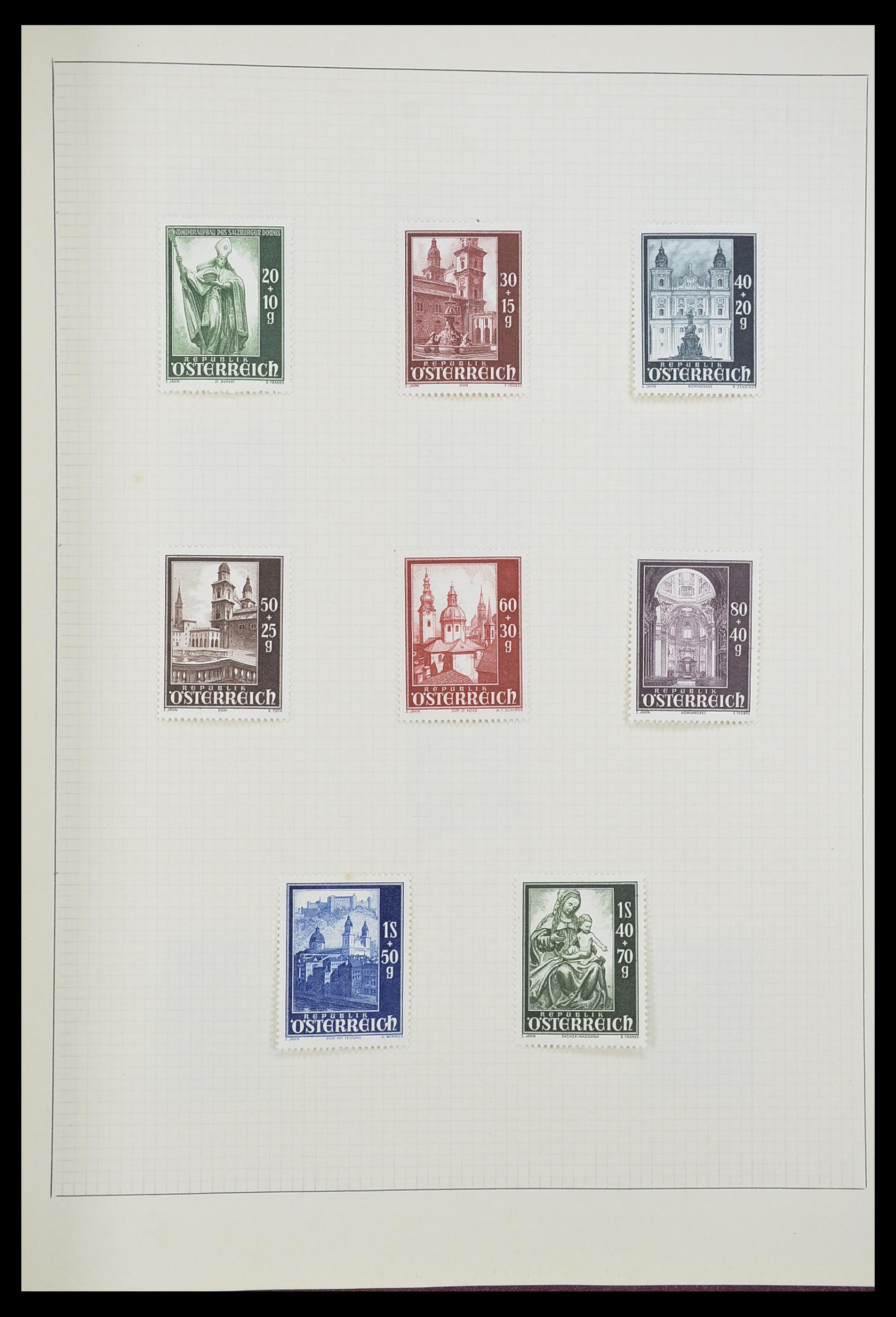 33406 192 - Postzegelverzameling 33406 Europese landen 1938-1955.