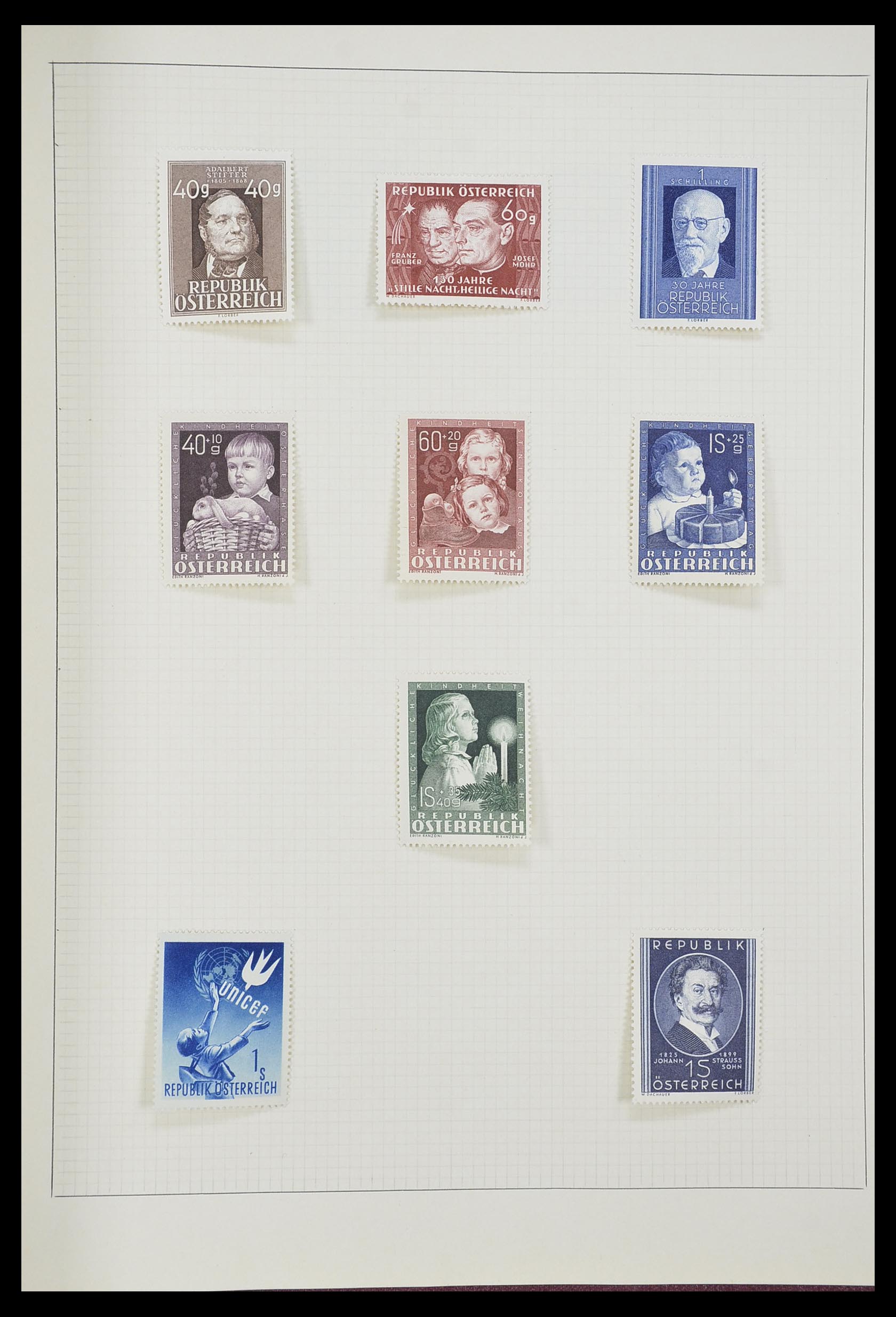 33406 193 - Postzegelverzameling 33406 Europese landen 1938-1955.