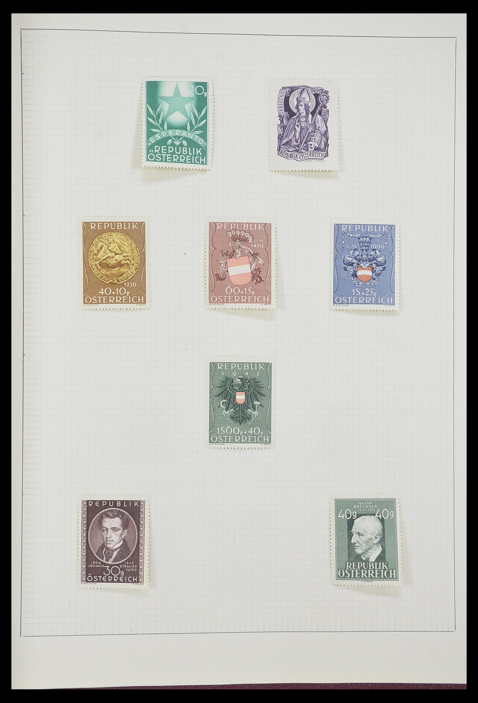 33406 194 - Postzegelverzameling 33406 Europese landen 1938-1955.