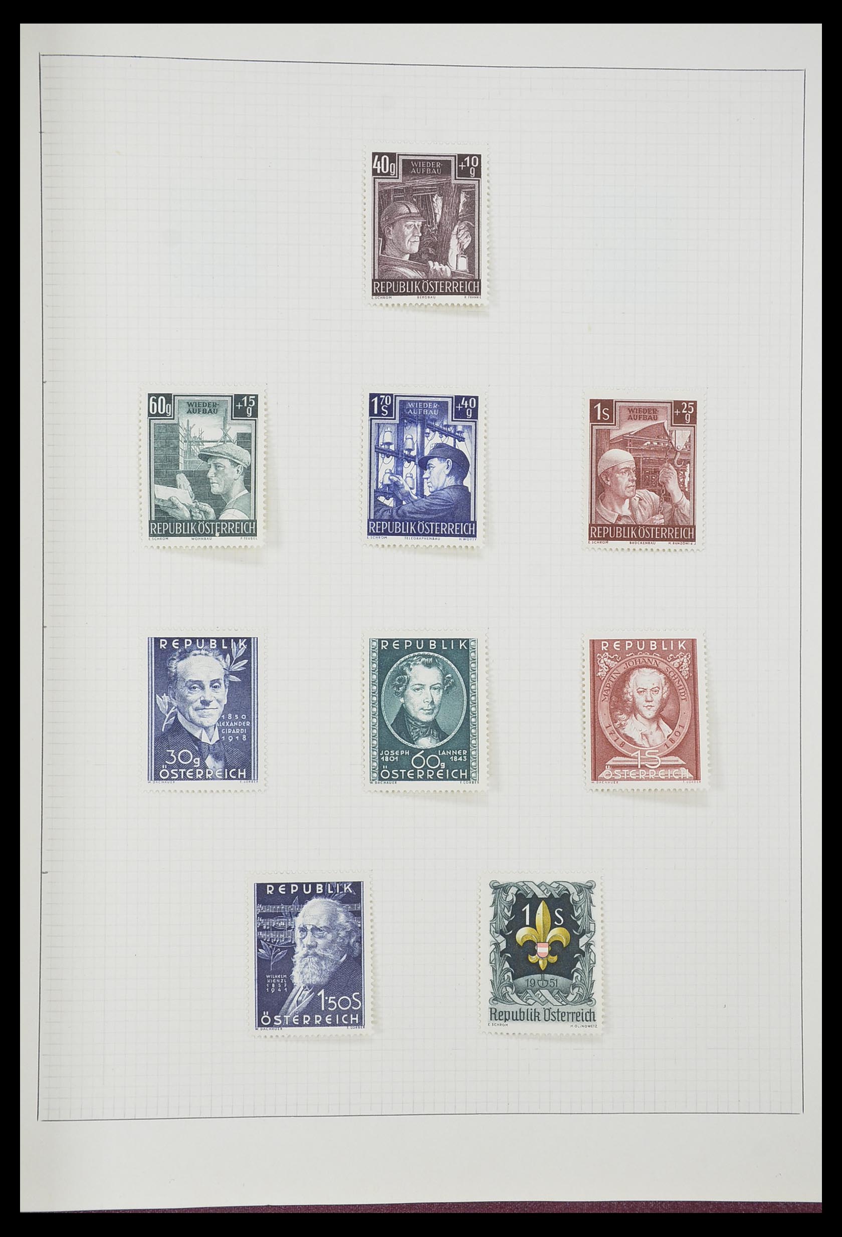 33406 198 - Postzegelverzameling 33406 Europese landen 1938-1955.