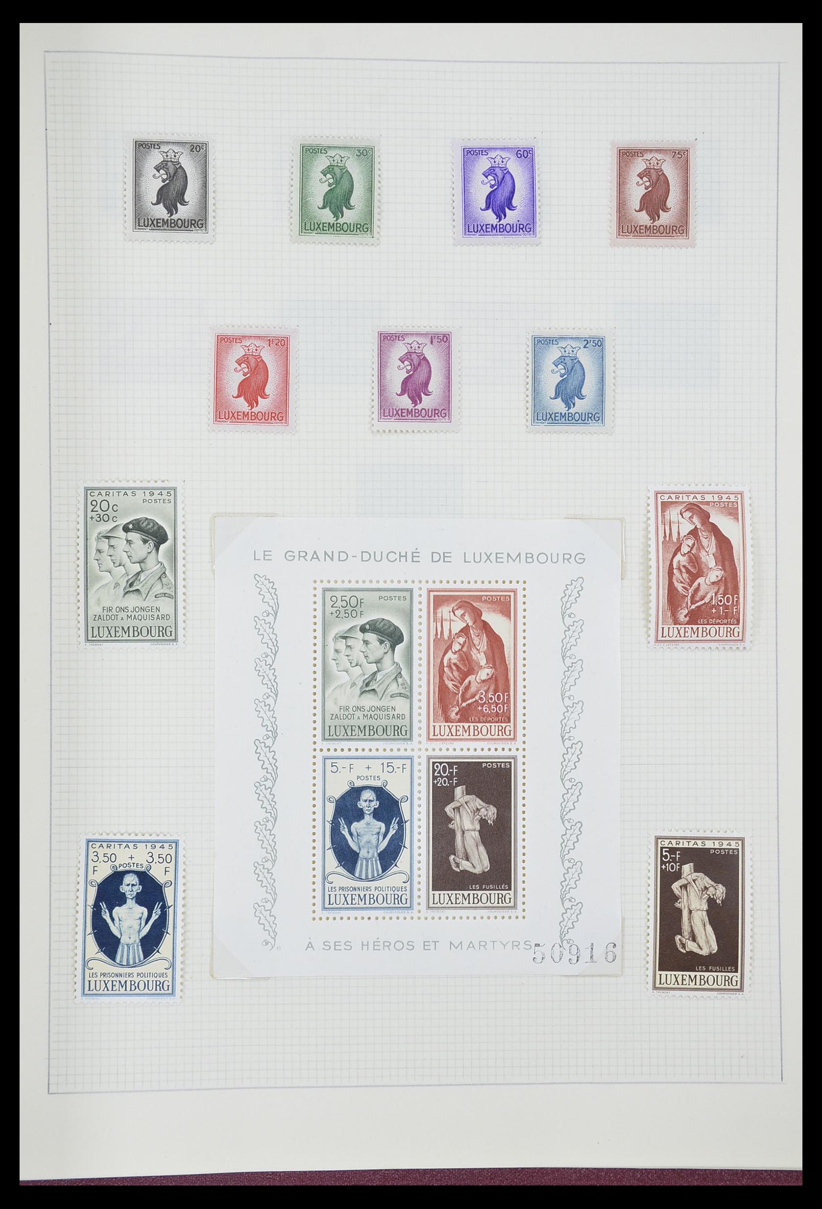 33406 207 - Postzegelverzameling 33406 Europese landen 1938-1955.