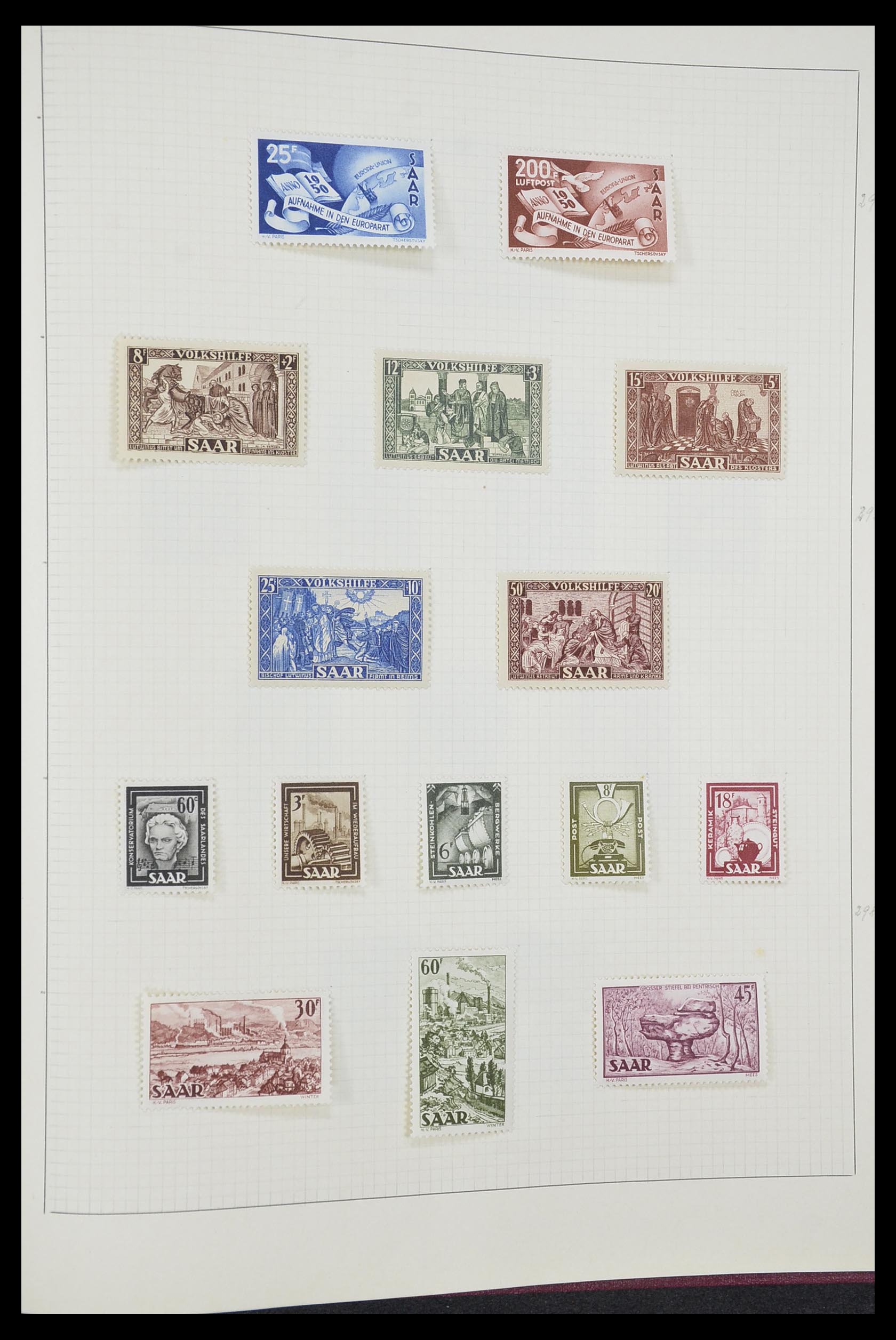 33406 223 - Postzegelverzameling 33406 Europese landen 1938-1955.