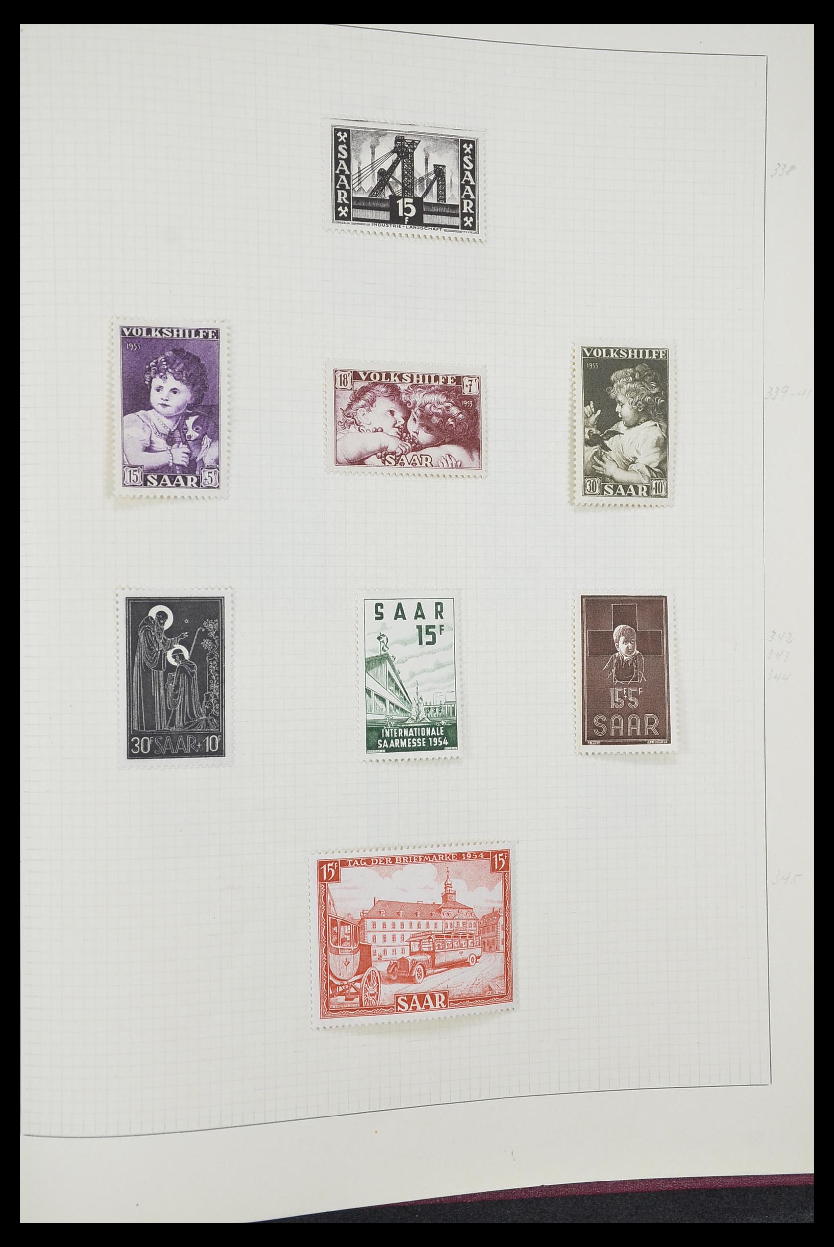 33406 227 - Postzegelverzameling 33406 Europese landen 1938-1955.