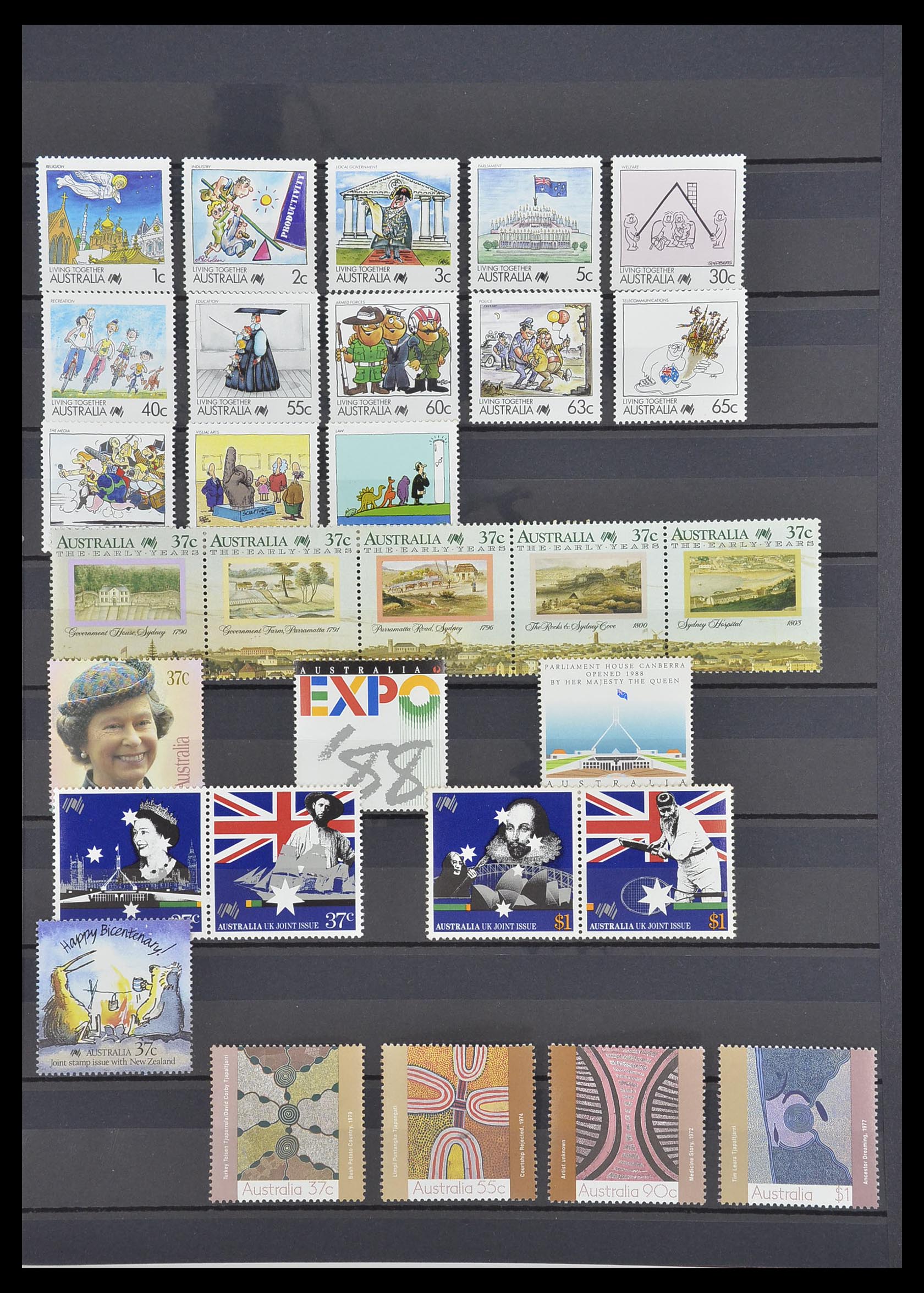 33408 025 - Postzegelverzameling 33408 Australië 1966-1991.