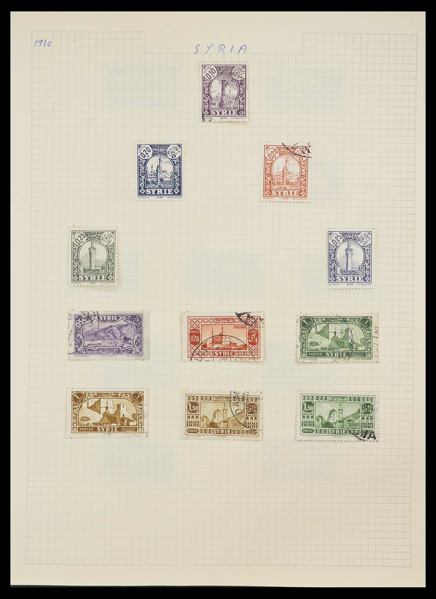 33410 022 - Postzegelverzameling 33410 Syrië 1919-1969.