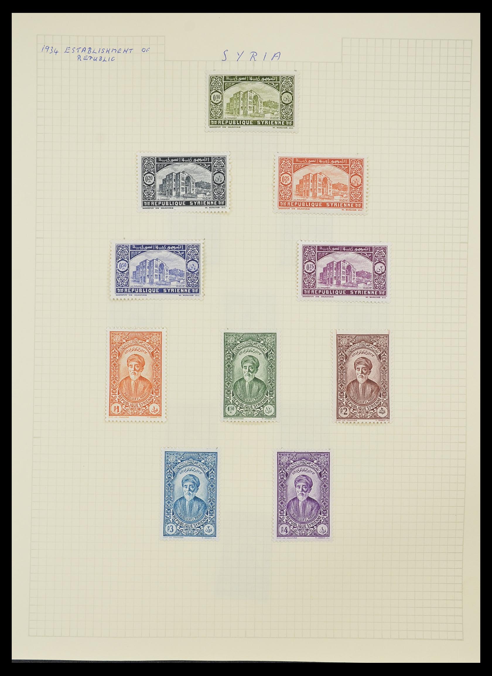 33410 025 - Postzegelverzameling 33410 Syrië 1919-1969.