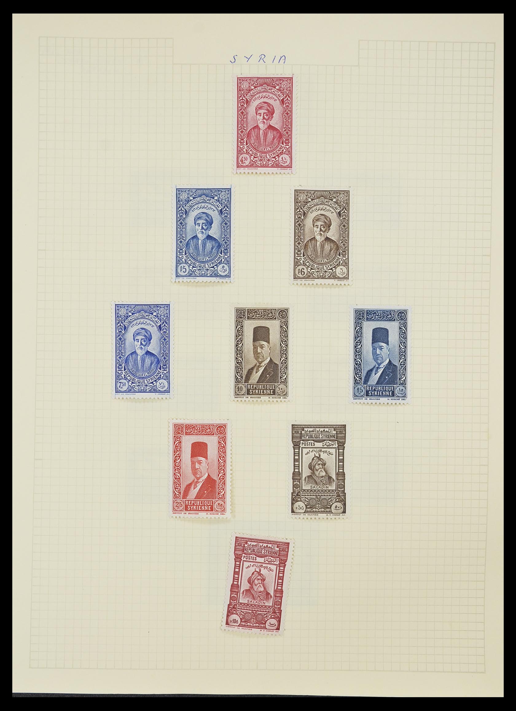 33410 026 - Postzegelverzameling 33410 Syrië 1919-1969.