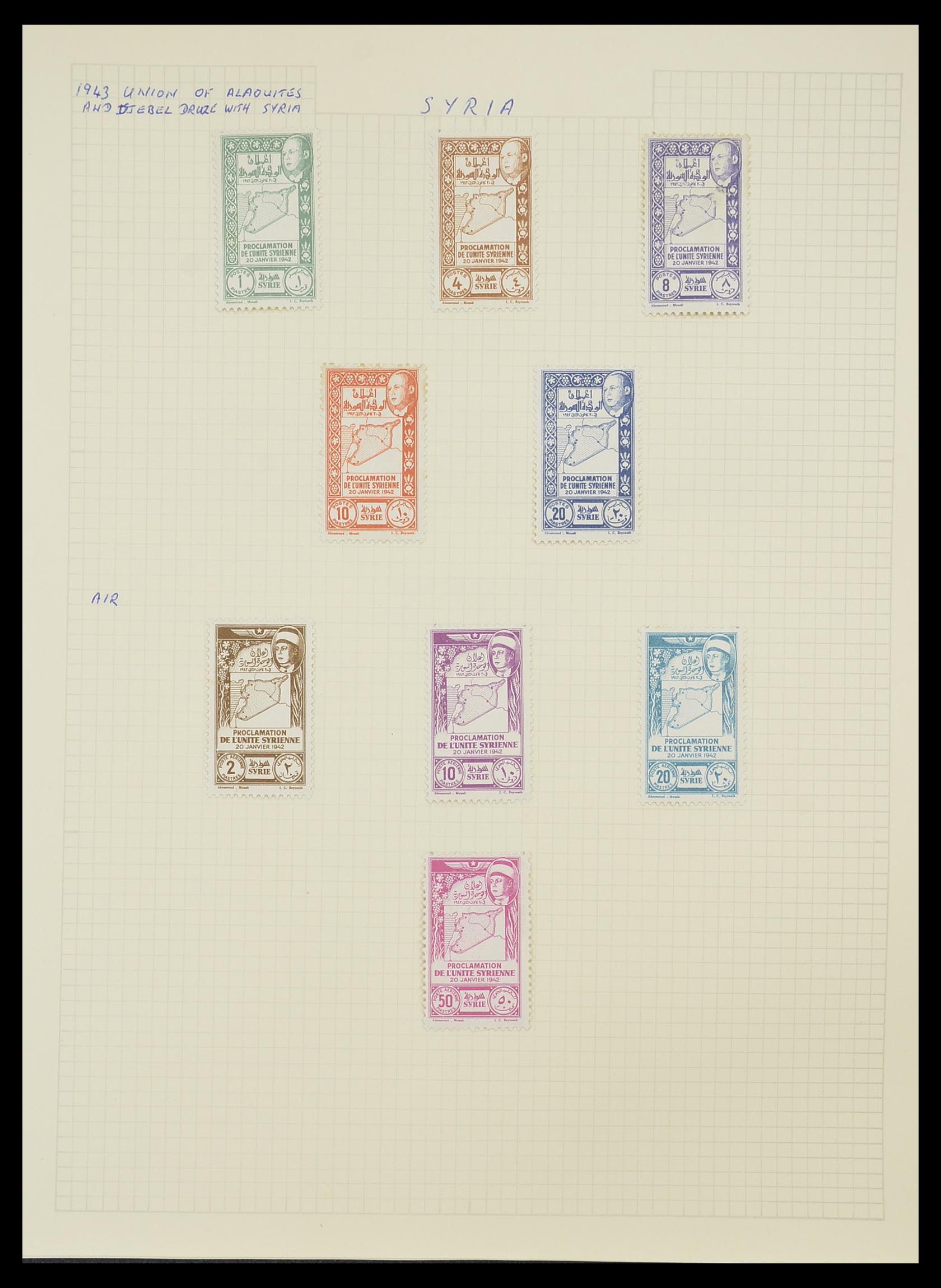 33410 034 - Postzegelverzameling 33410 Syrië 1919-1969.