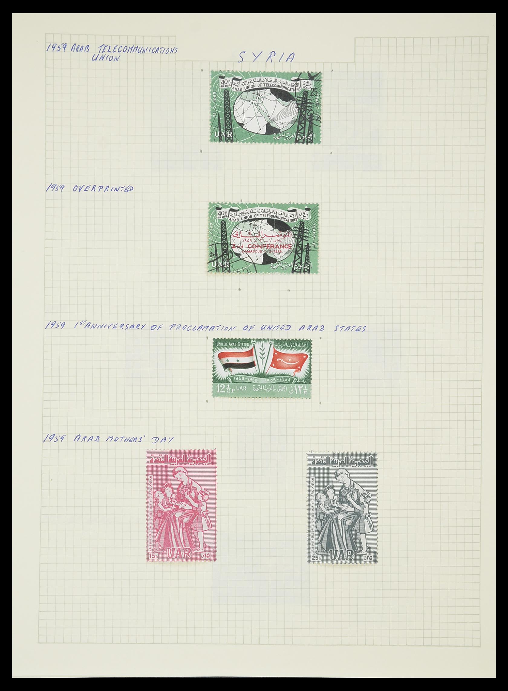 33410 070 - Postzegelverzameling 33410 Syrië 1919-1969.