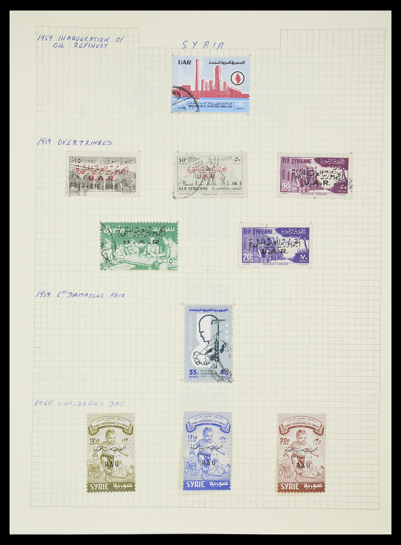 33410 072 - Postzegelverzameling 33410 Syrië 1919-1969.
