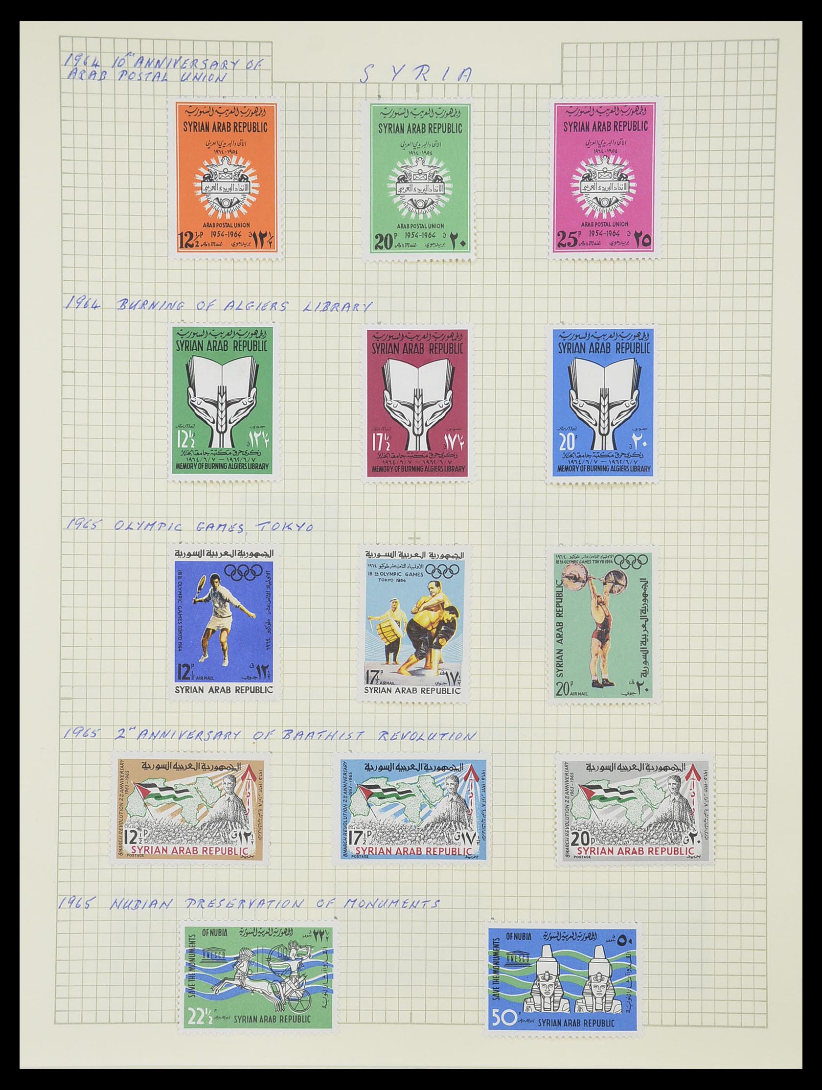 33410 091 - Postzegelverzameling 33410 Syrië 1919-1969.