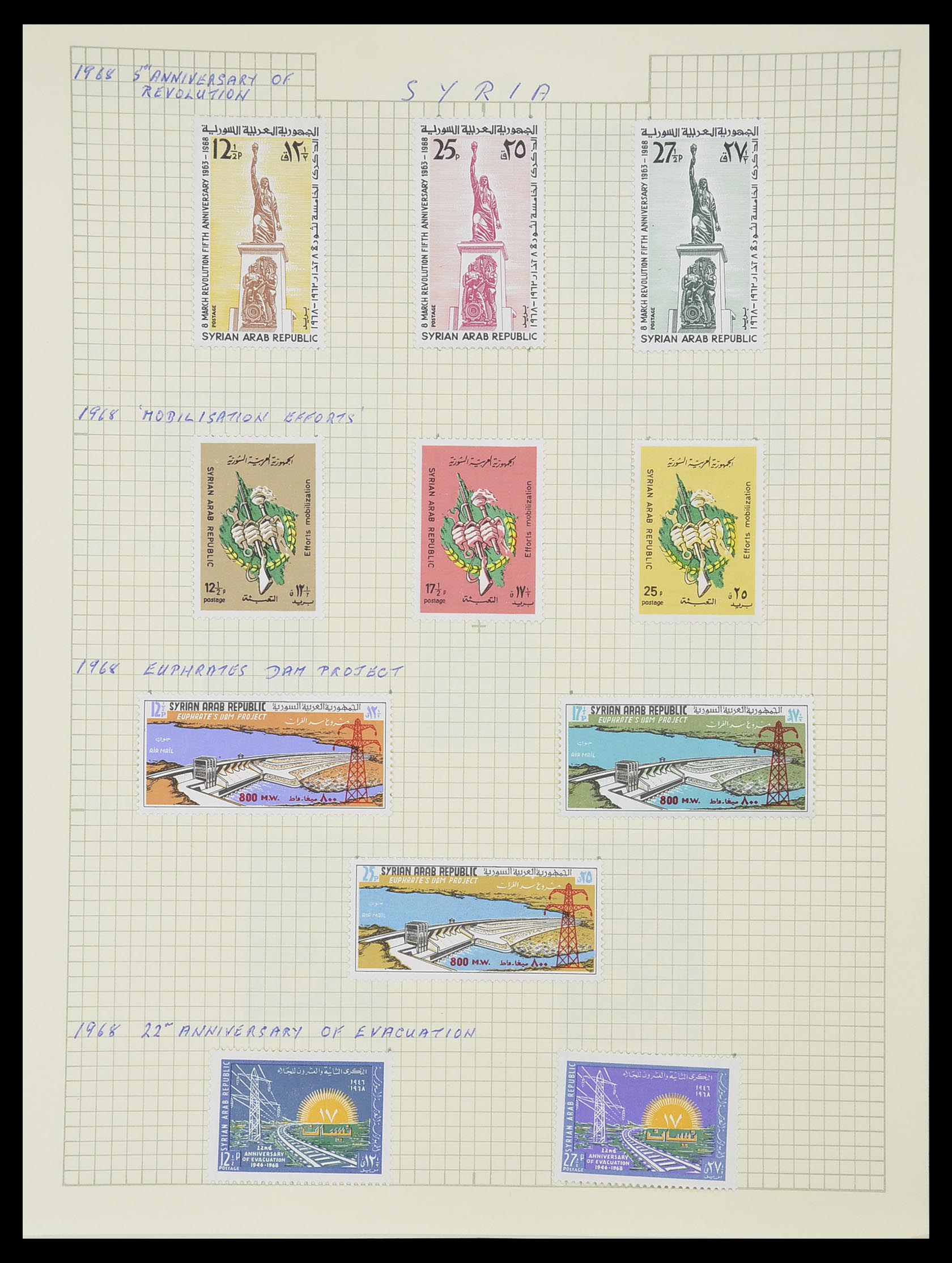 33410 102 - Stamp collection 33410 Syria 1919-1969.