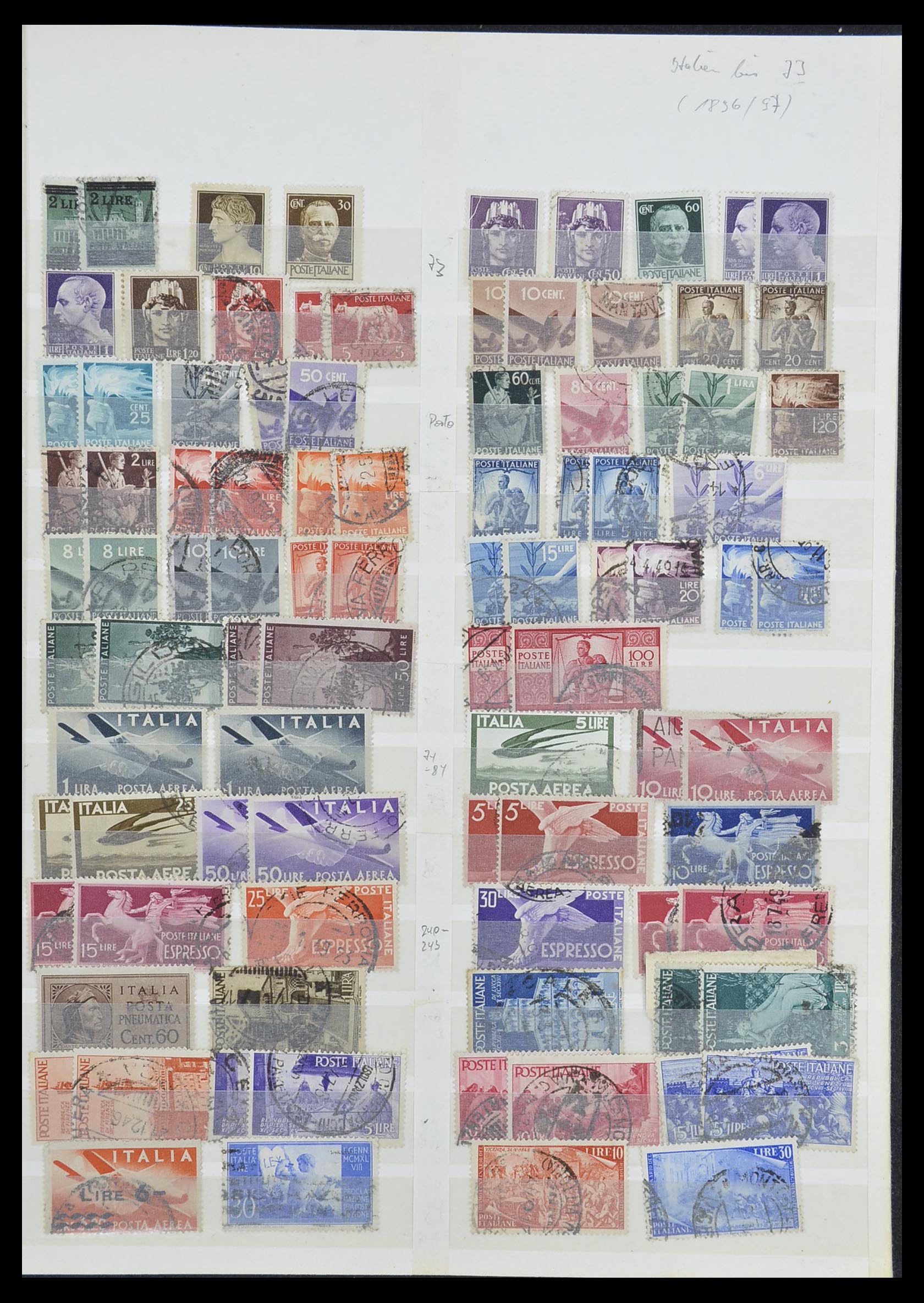 33412 008 - Stamp collection 33412 Italy and colonies 1852-1960.