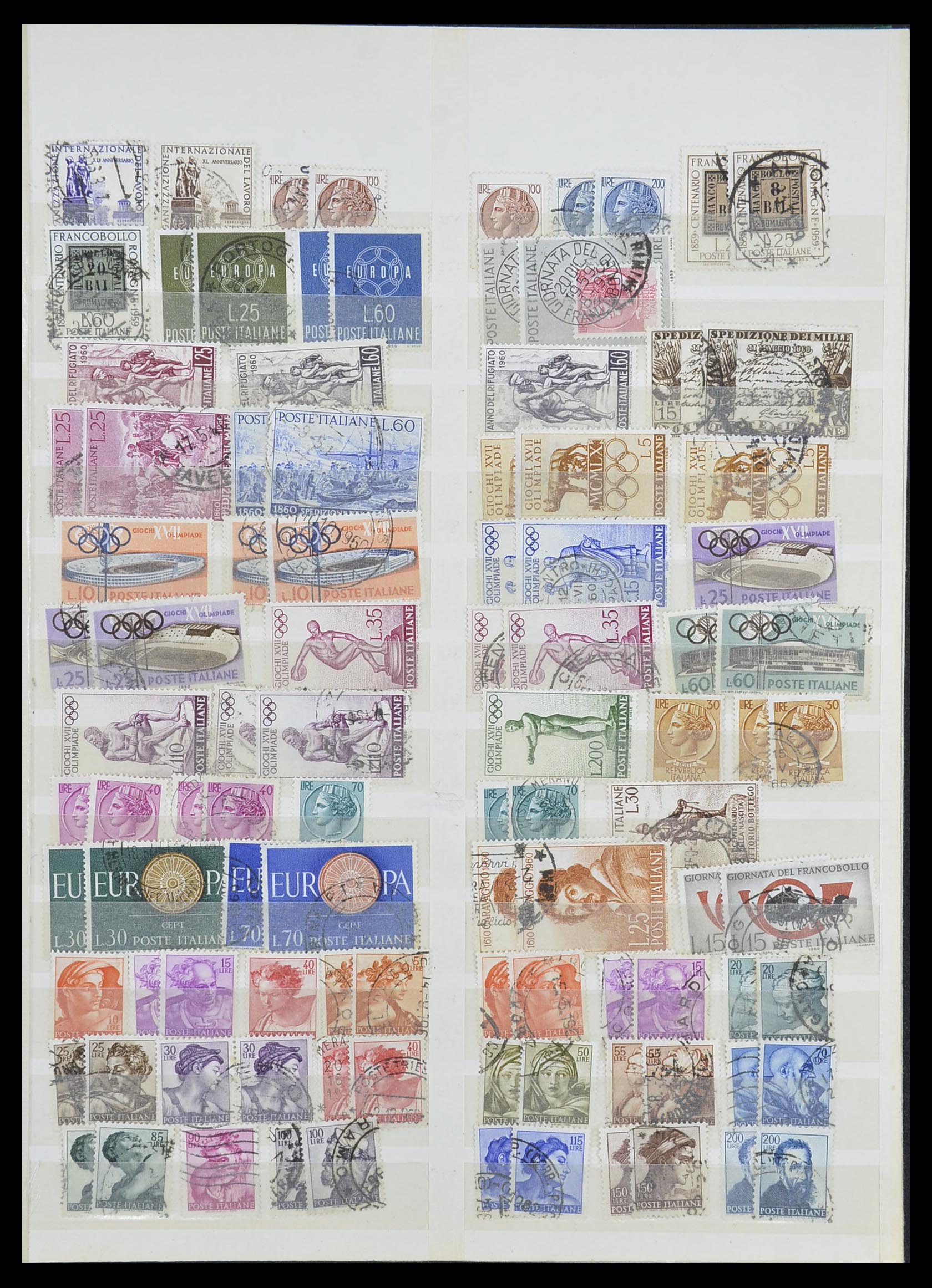 33412 012 - Postzegelverzameling 33412 Italië en koloniën 1852-1960.