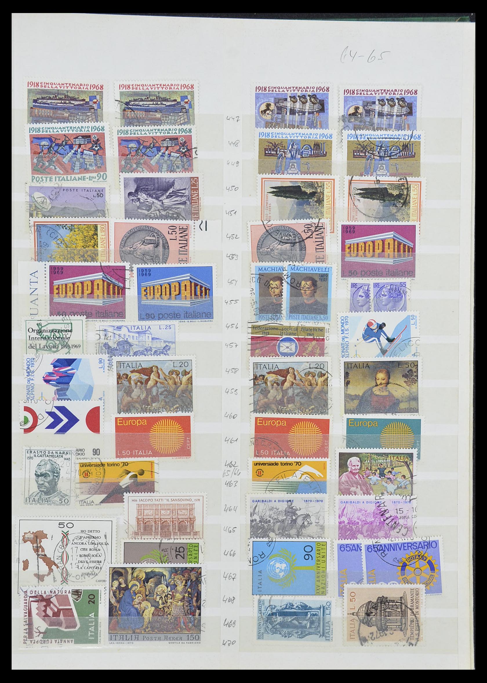 33412 015 - Stamp collection 33412 Italy and colonies 1852-1960.