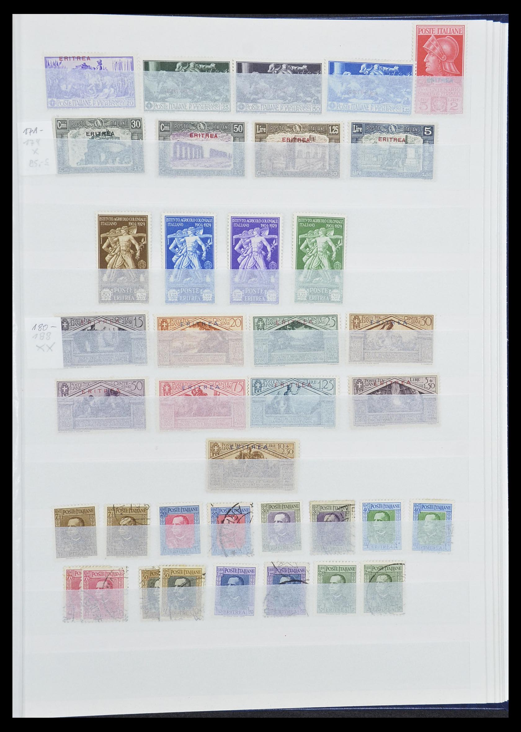 33412 026 - Postzegelverzameling 33412 Italië en koloniën 1852-1960.