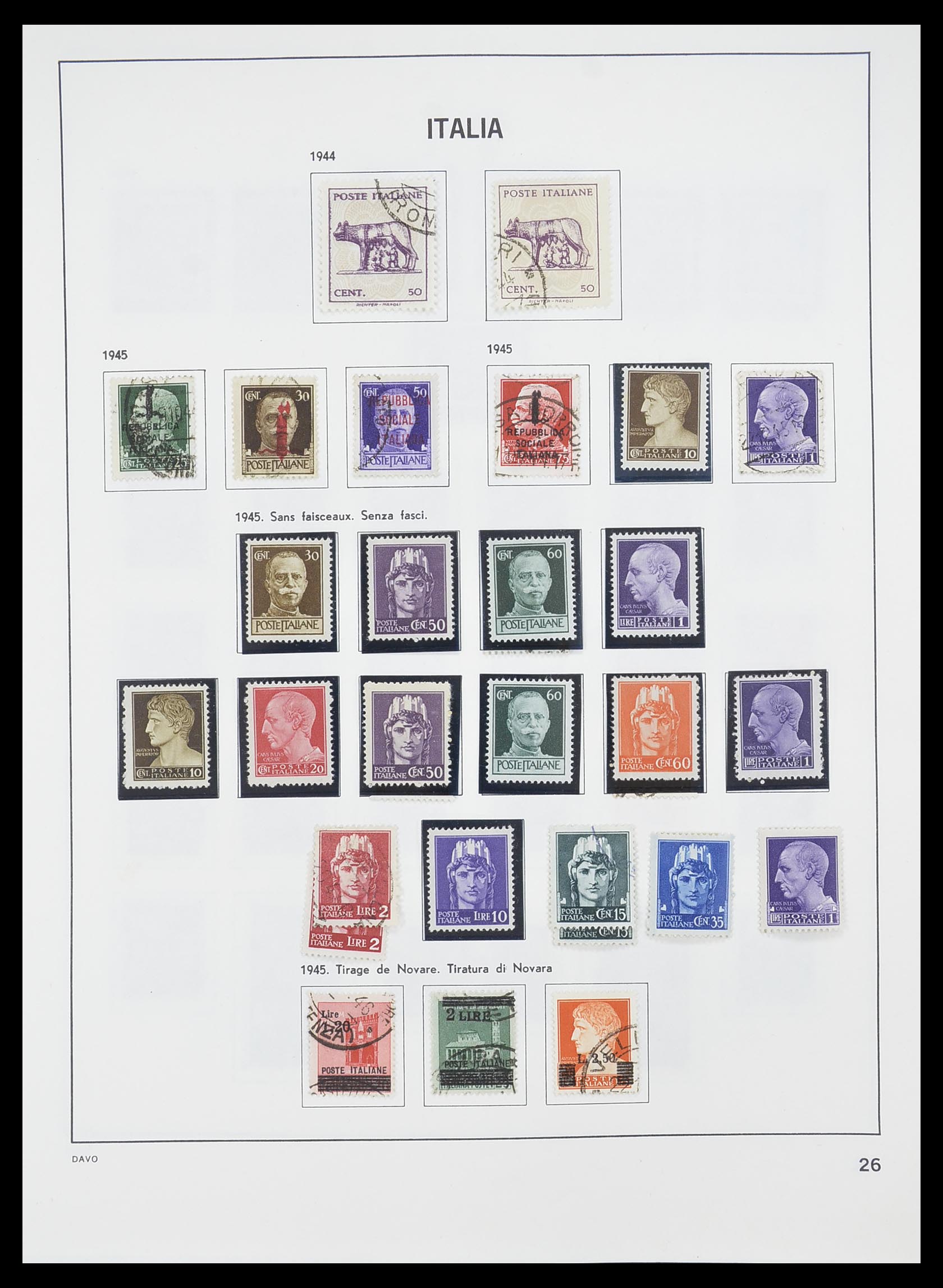 33413 001 - Postzegelverzameling 33413 Italië 1945-2000.