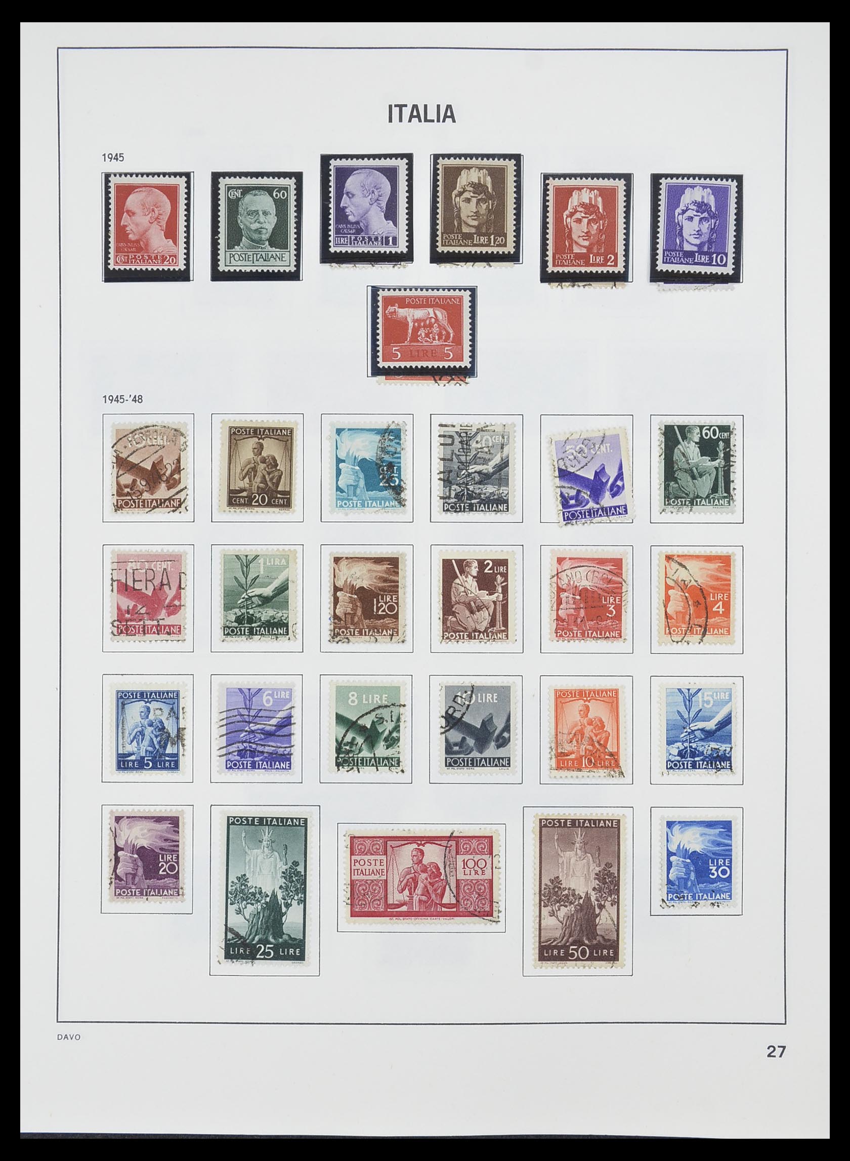 33413 002 - Postzegelverzameling 33413 Italië 1945-2000.