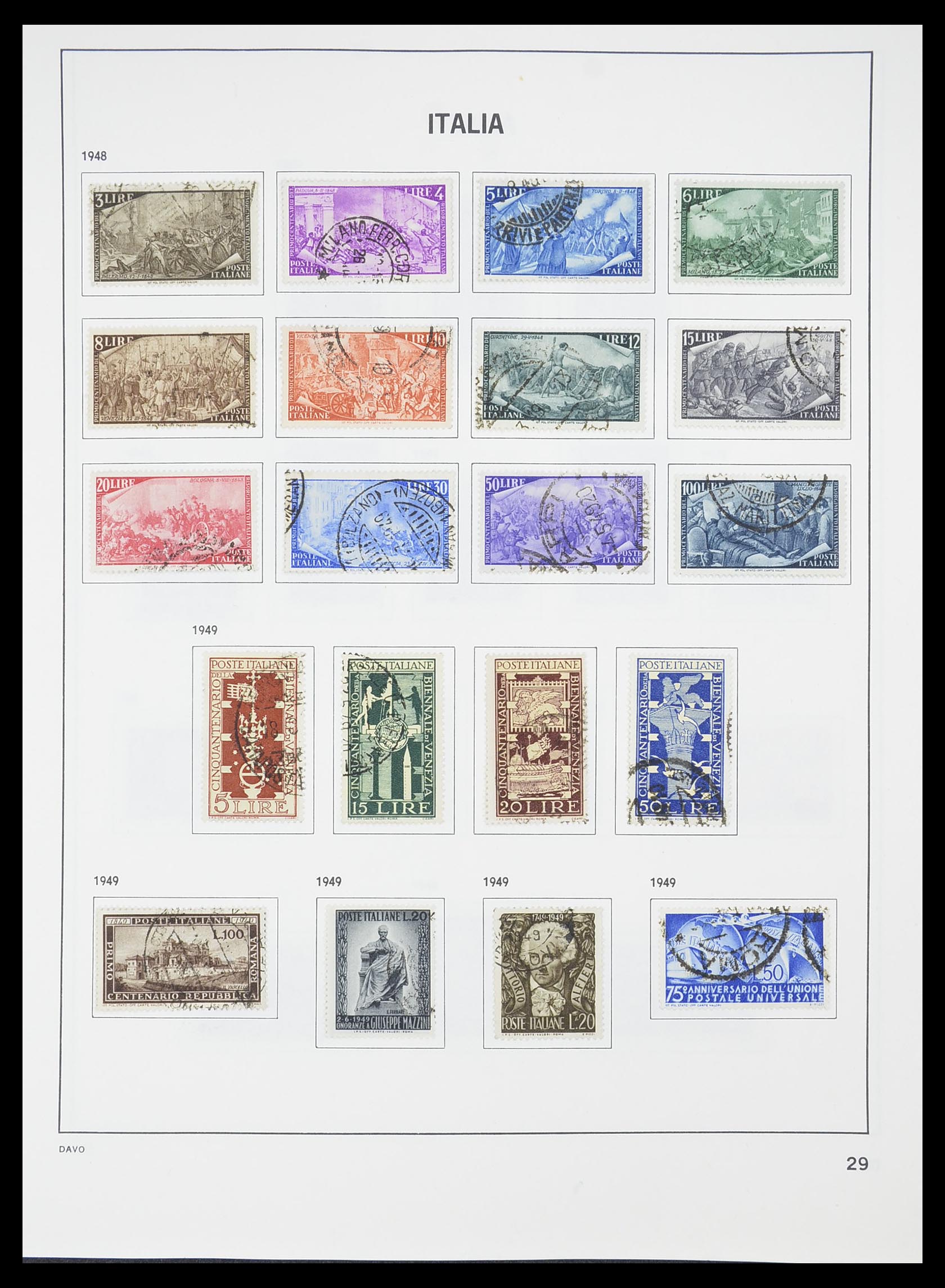 33413 004 - Postzegelverzameling 33413 Italië 1945-2000.