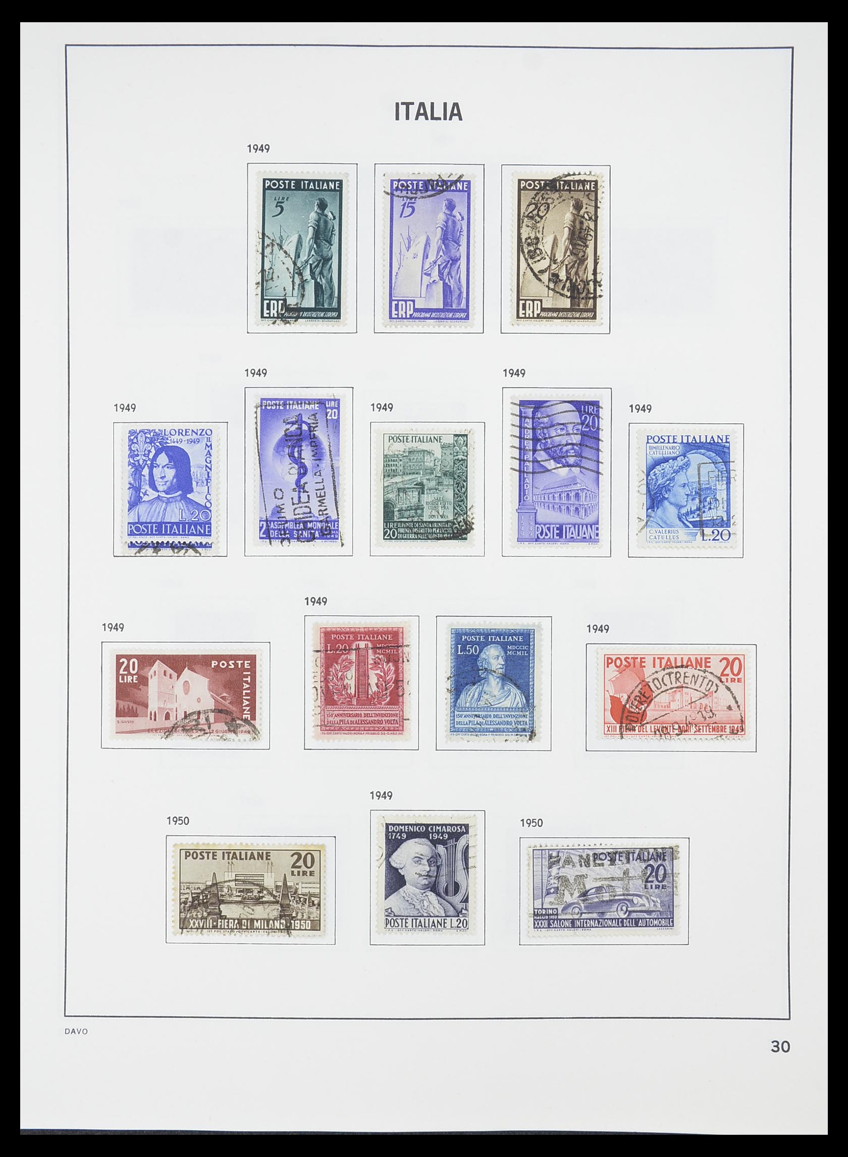 33413 005 - Postzegelverzameling 33413 Italië 1945-2000.