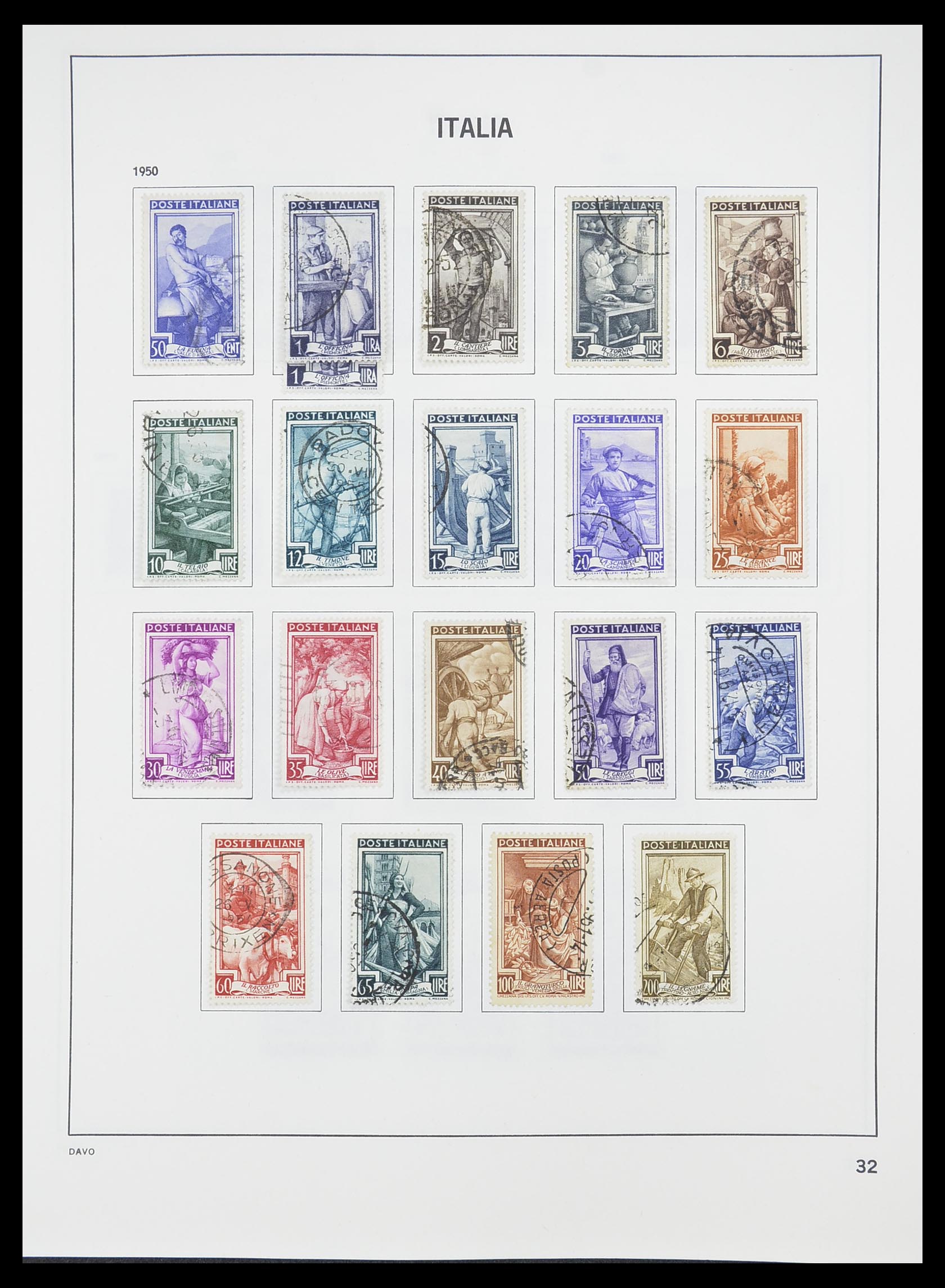 33413 007 - Postzegelverzameling 33413 Italië 1945-2000.