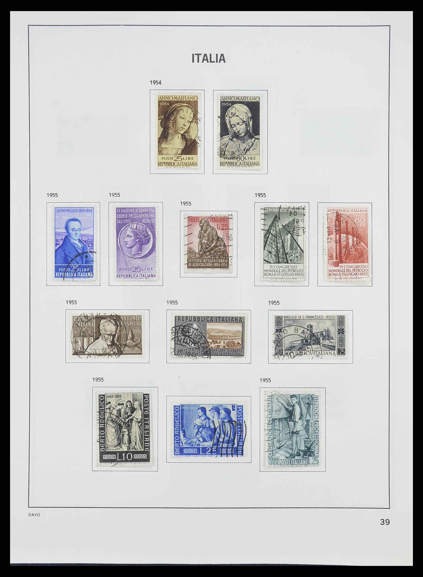 33413 014 - Postzegelverzameling 33413 Italië 1945-2000.