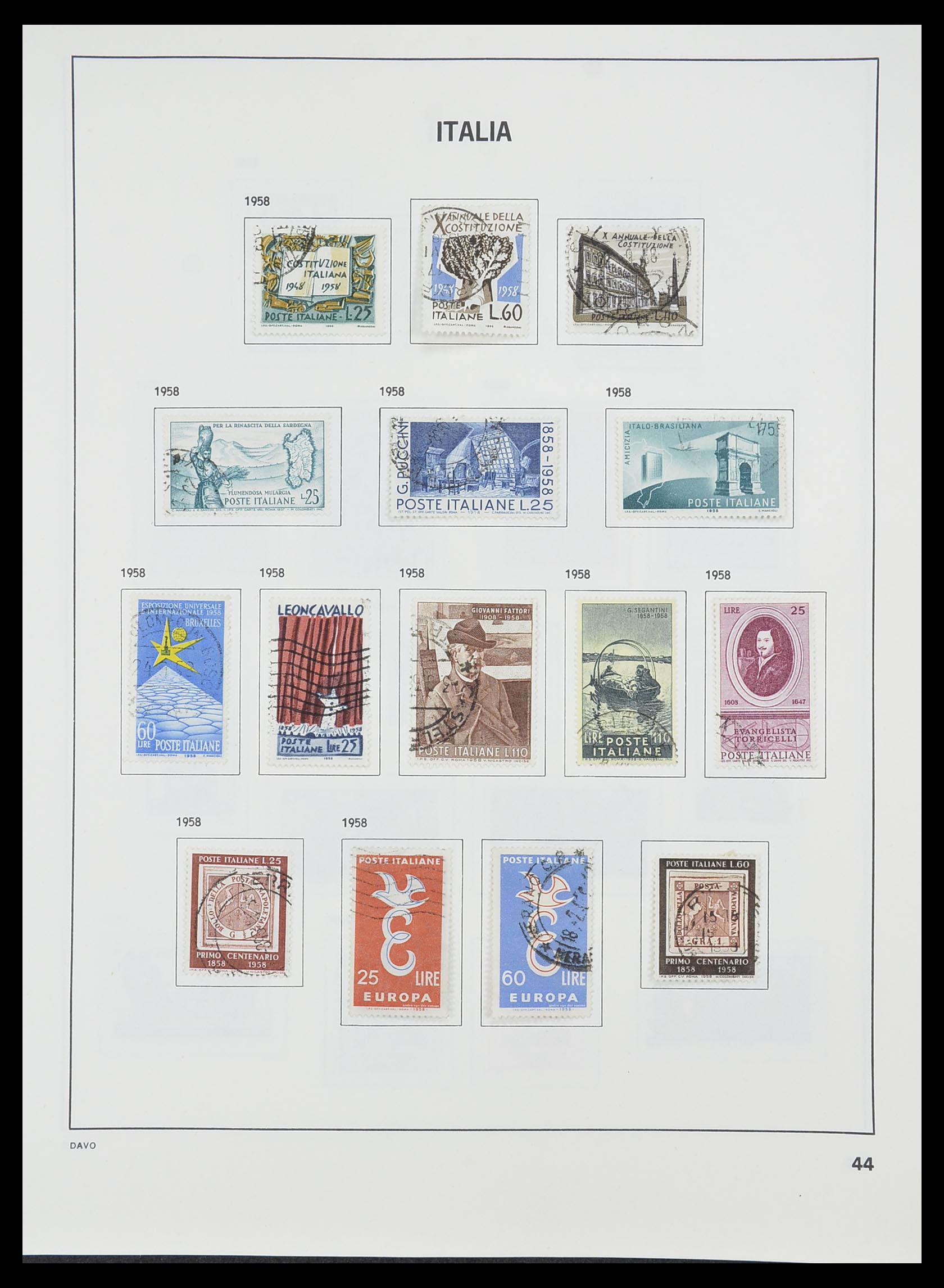 33413 019 - Postzegelverzameling 33413 Italië 1945-2000.
