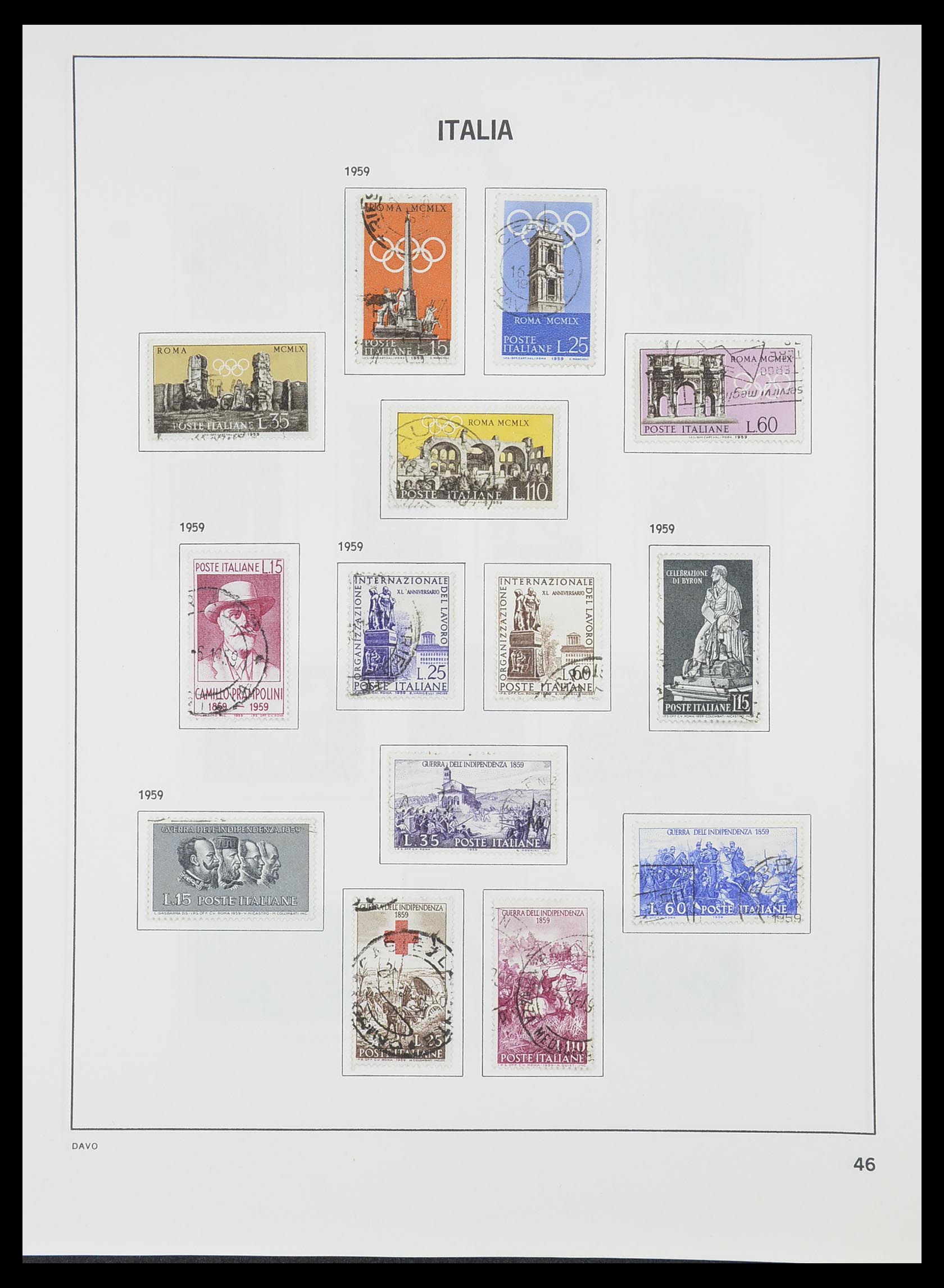 33413 021 - Postzegelverzameling 33413 Italië 1945-2000.