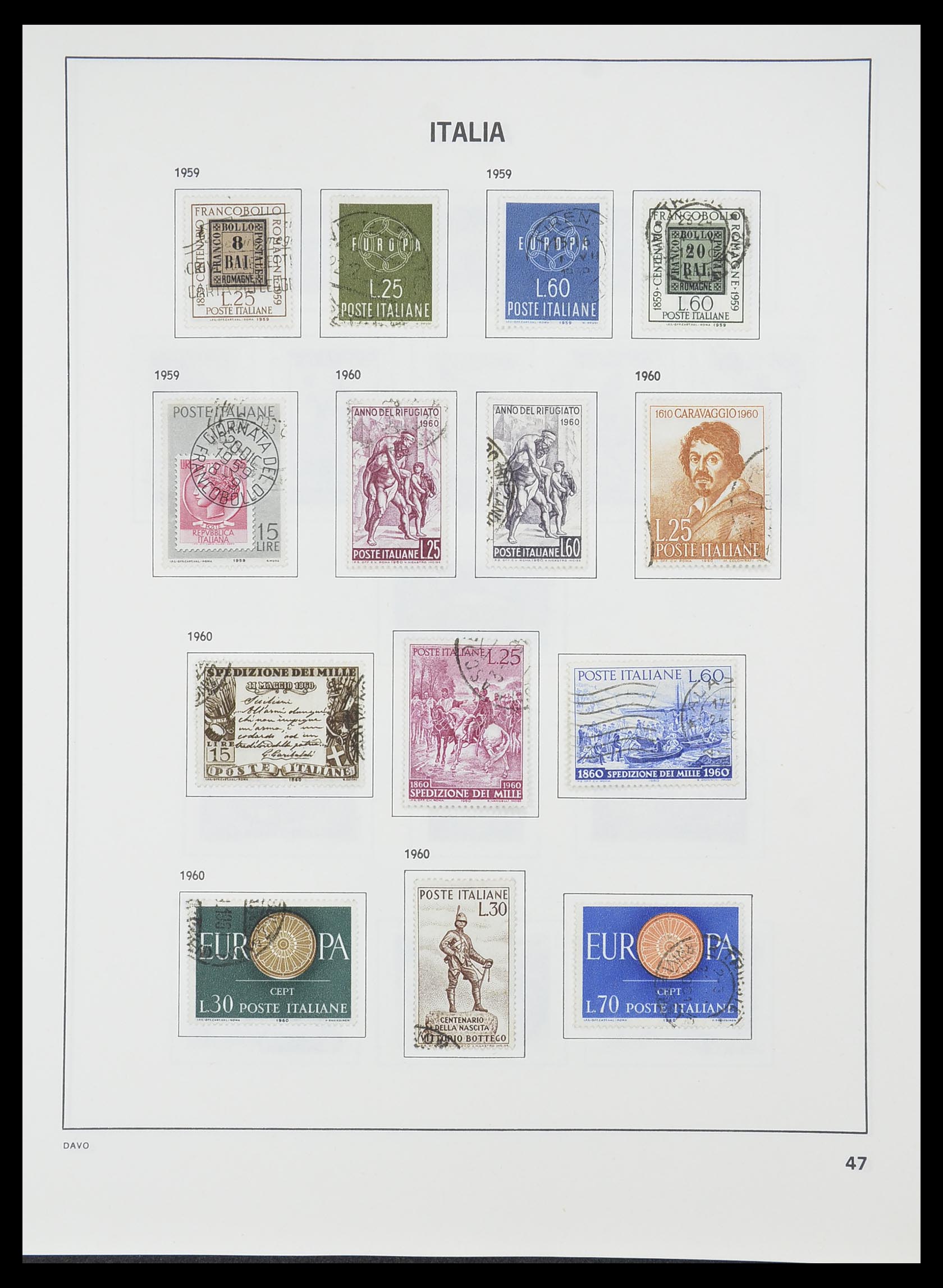 33413 022 - Postzegelverzameling 33413 Italië 1945-2000.