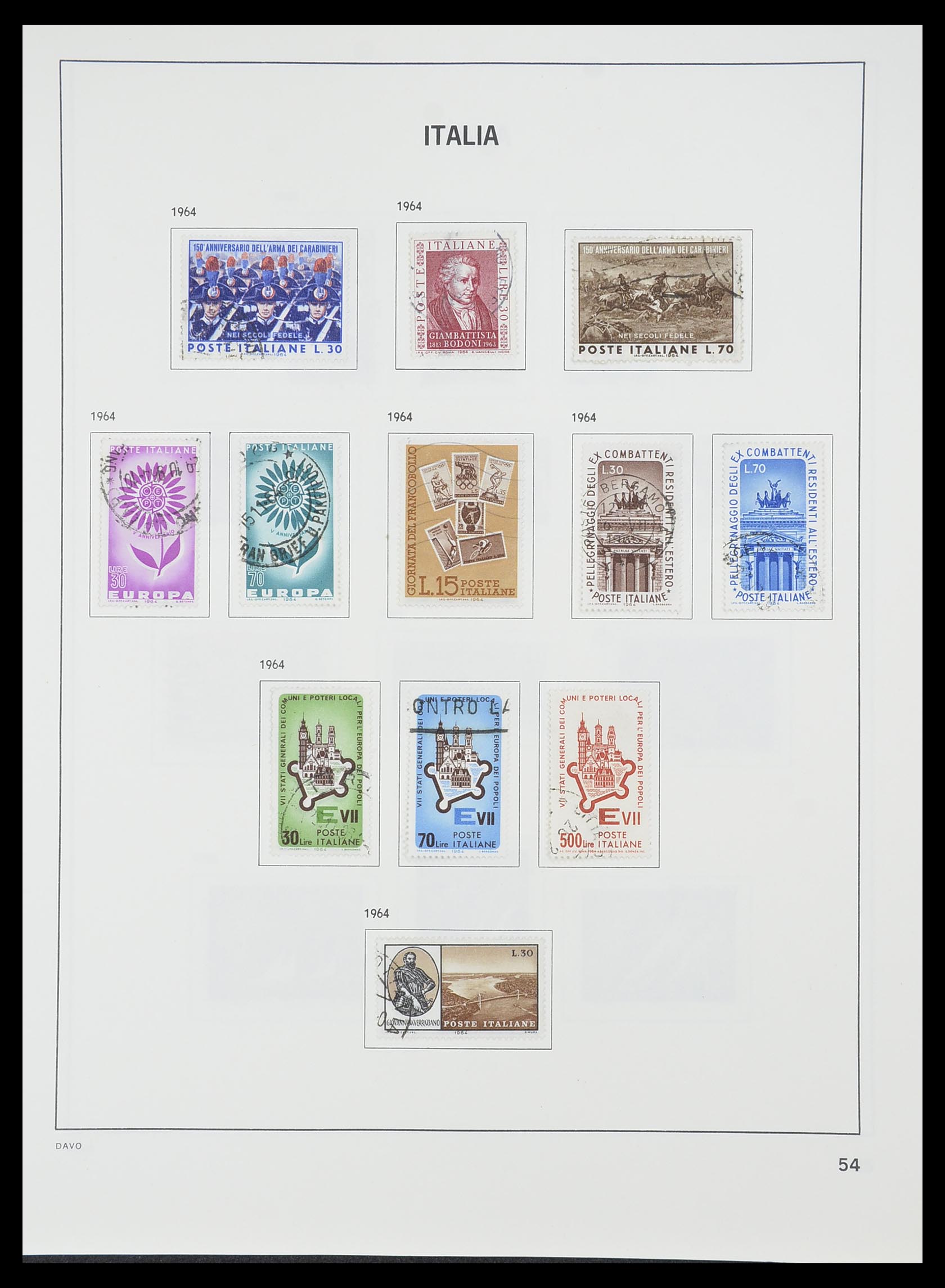 33413 029 - Postzegelverzameling 33413 Italië 1945-2000.