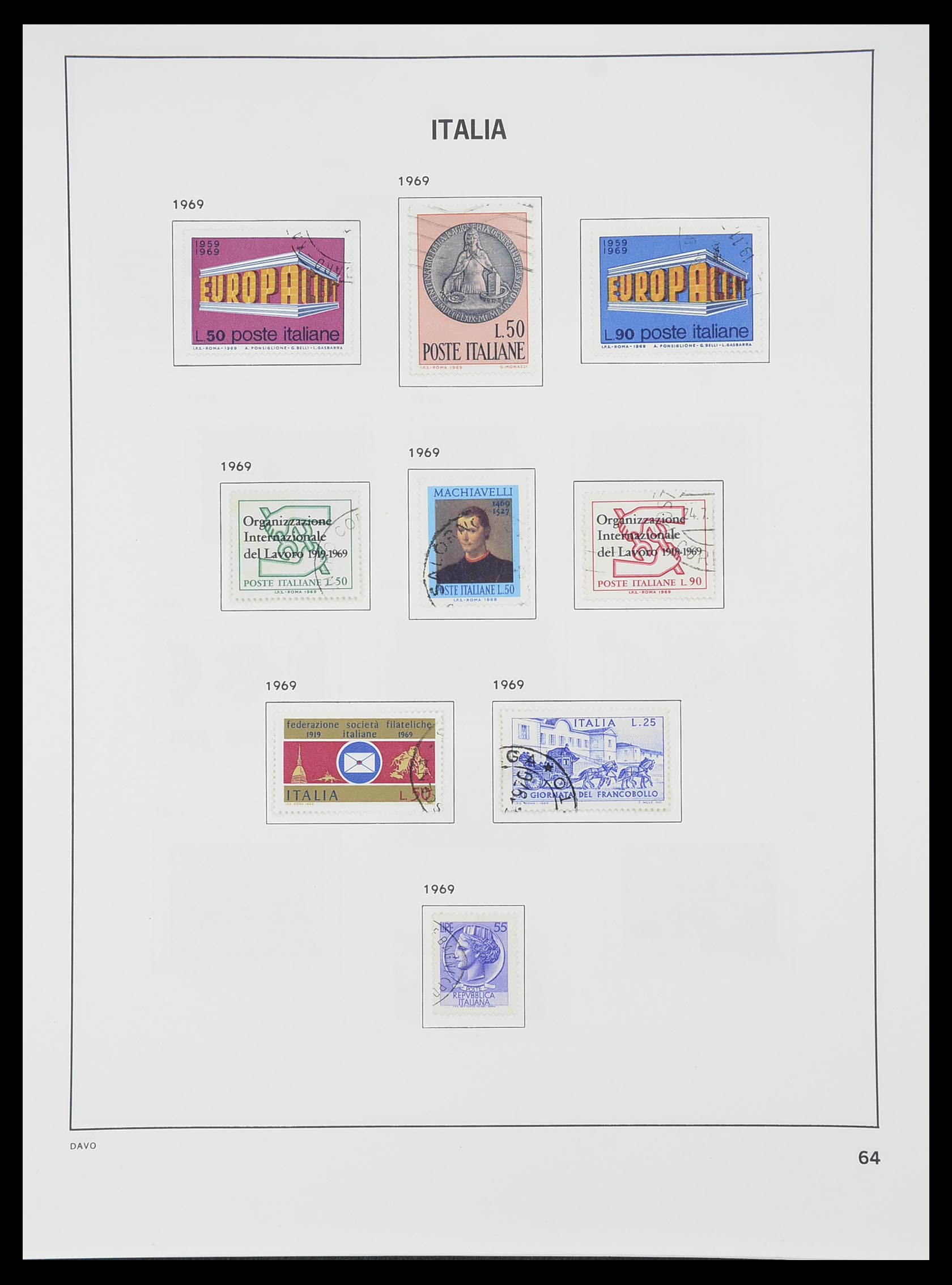 33413 039 - Postzegelverzameling 33413 Italië 1945-2000.