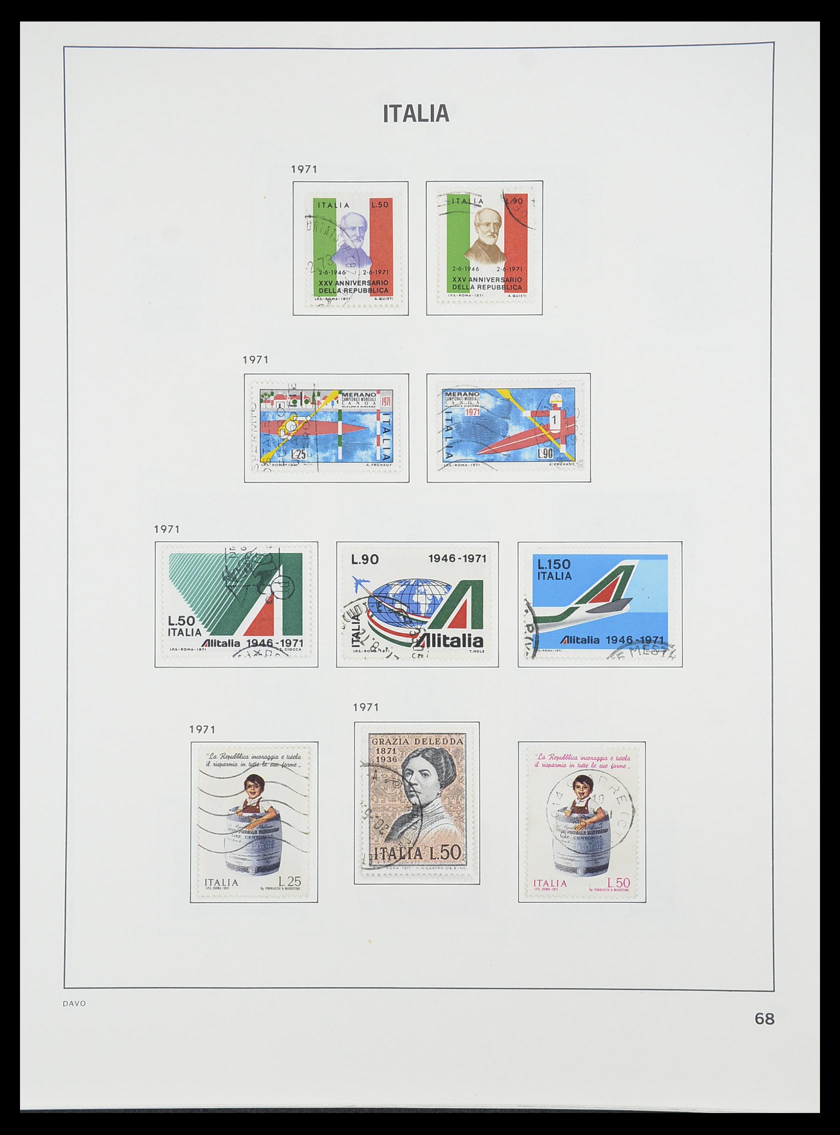 33413 043 - Postzegelverzameling 33413 Italië 1945-2000.