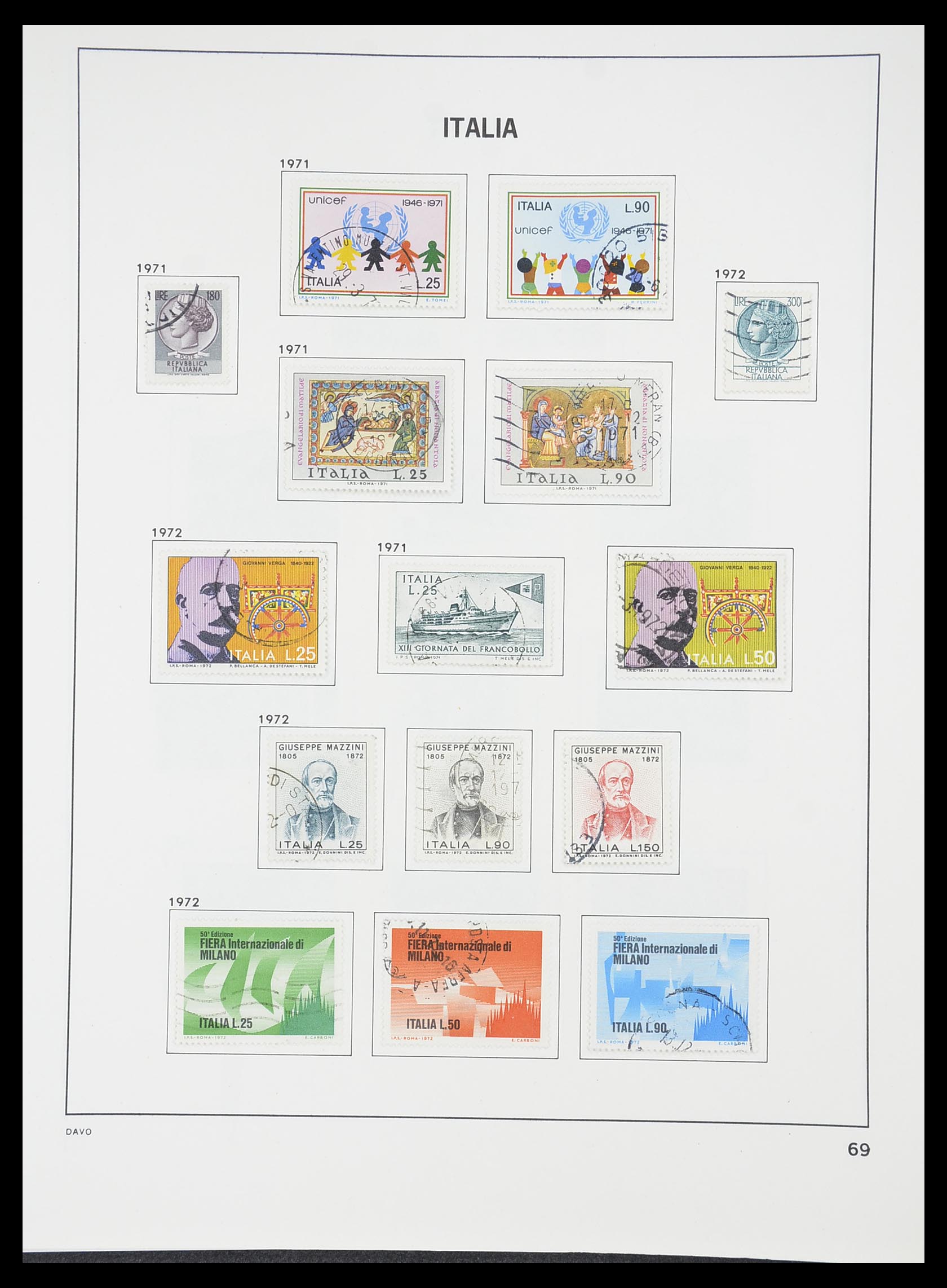 33413 044 - Postzegelverzameling 33413 Italië 1945-2000.