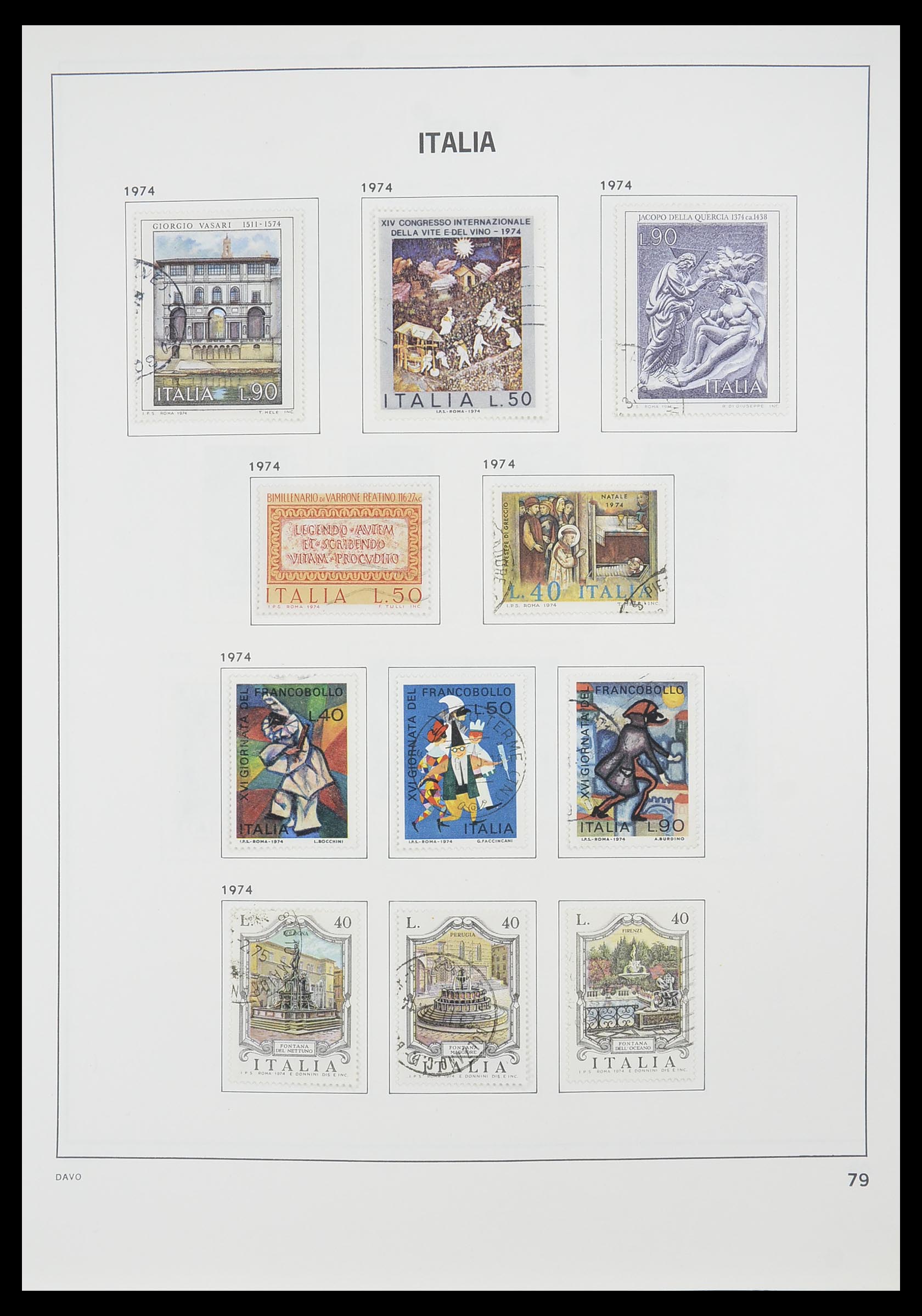 33413 054 - Postzegelverzameling 33413 Italië 1945-2000.