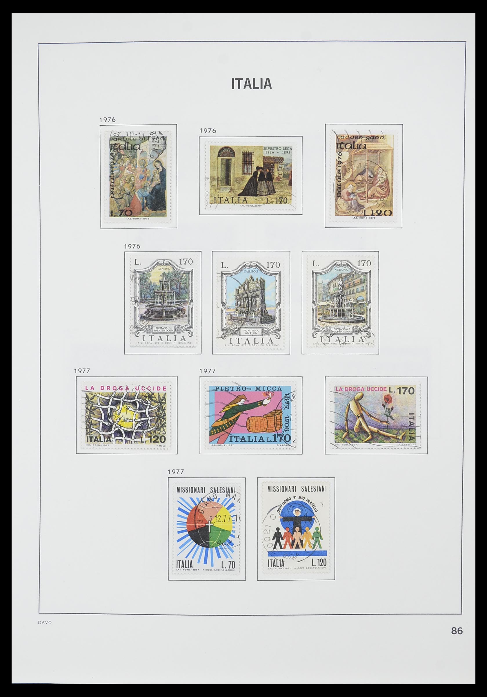 33413 061 - Postzegelverzameling 33413 Italië 1945-2000.