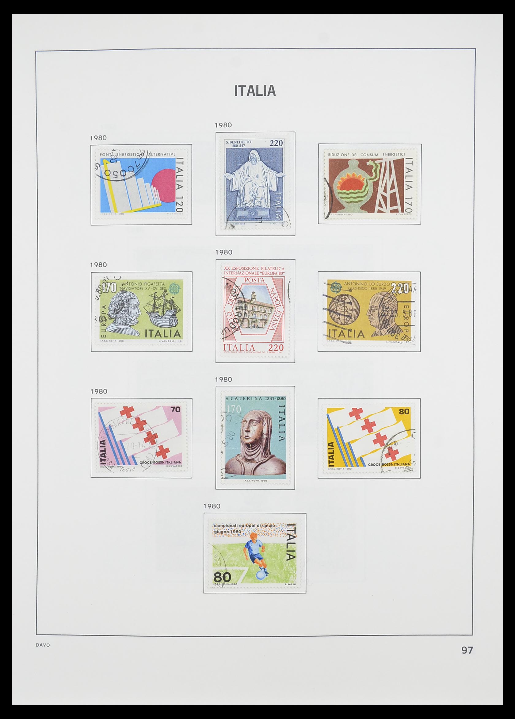 33413 073 - Postzegelverzameling 33413 Italië 1945-2000.