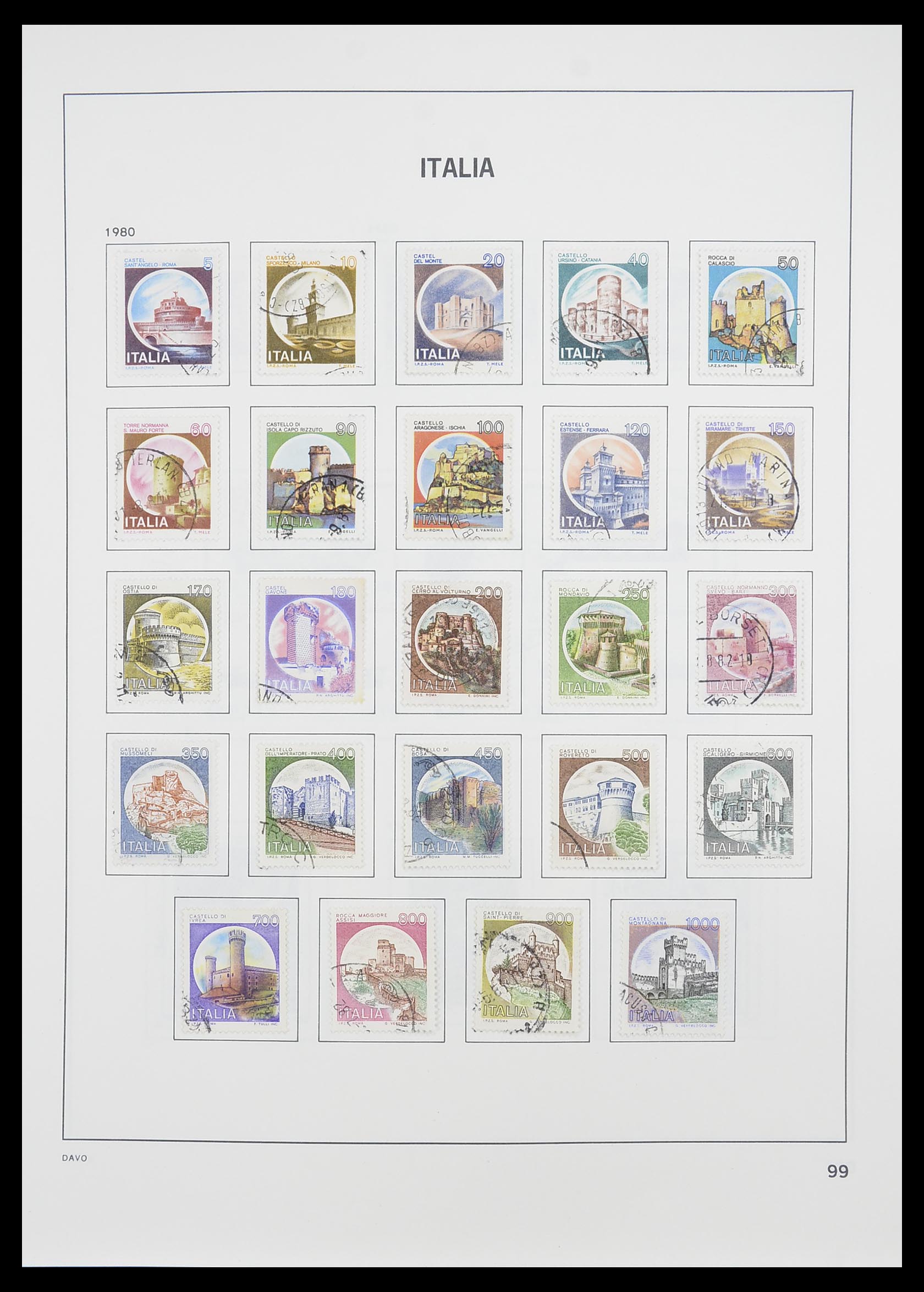 33413 076 - Postzegelverzameling 33413 Italië 1945-2000.