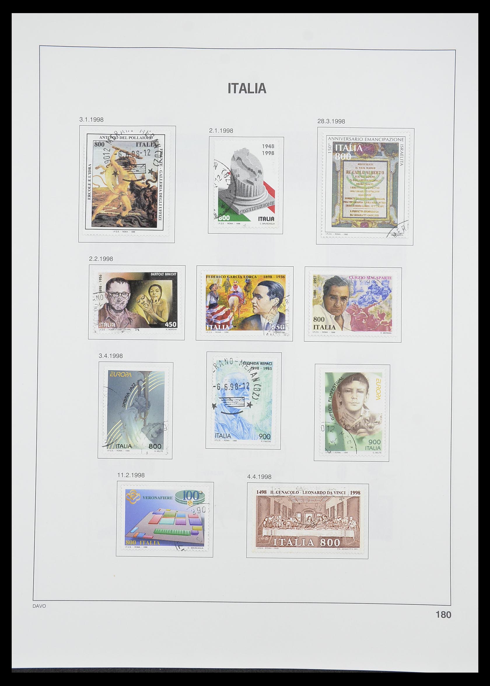 33413 162 - Postzegelverzameling 33413 Italië 1945-2000.