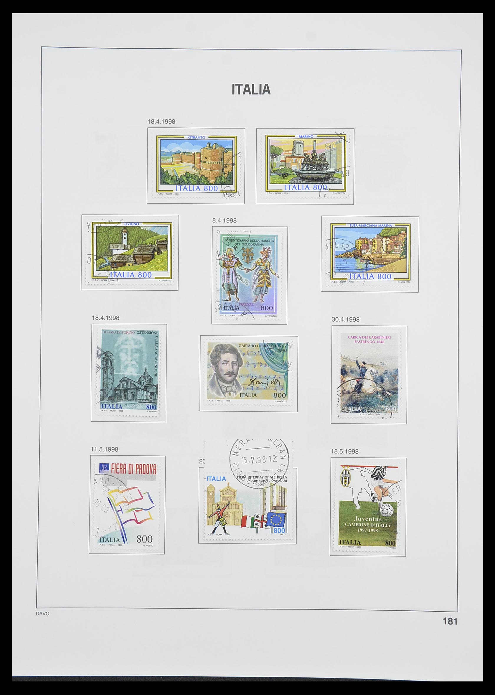 33413 163 - Postzegelverzameling 33413 Italië 1945-2000.