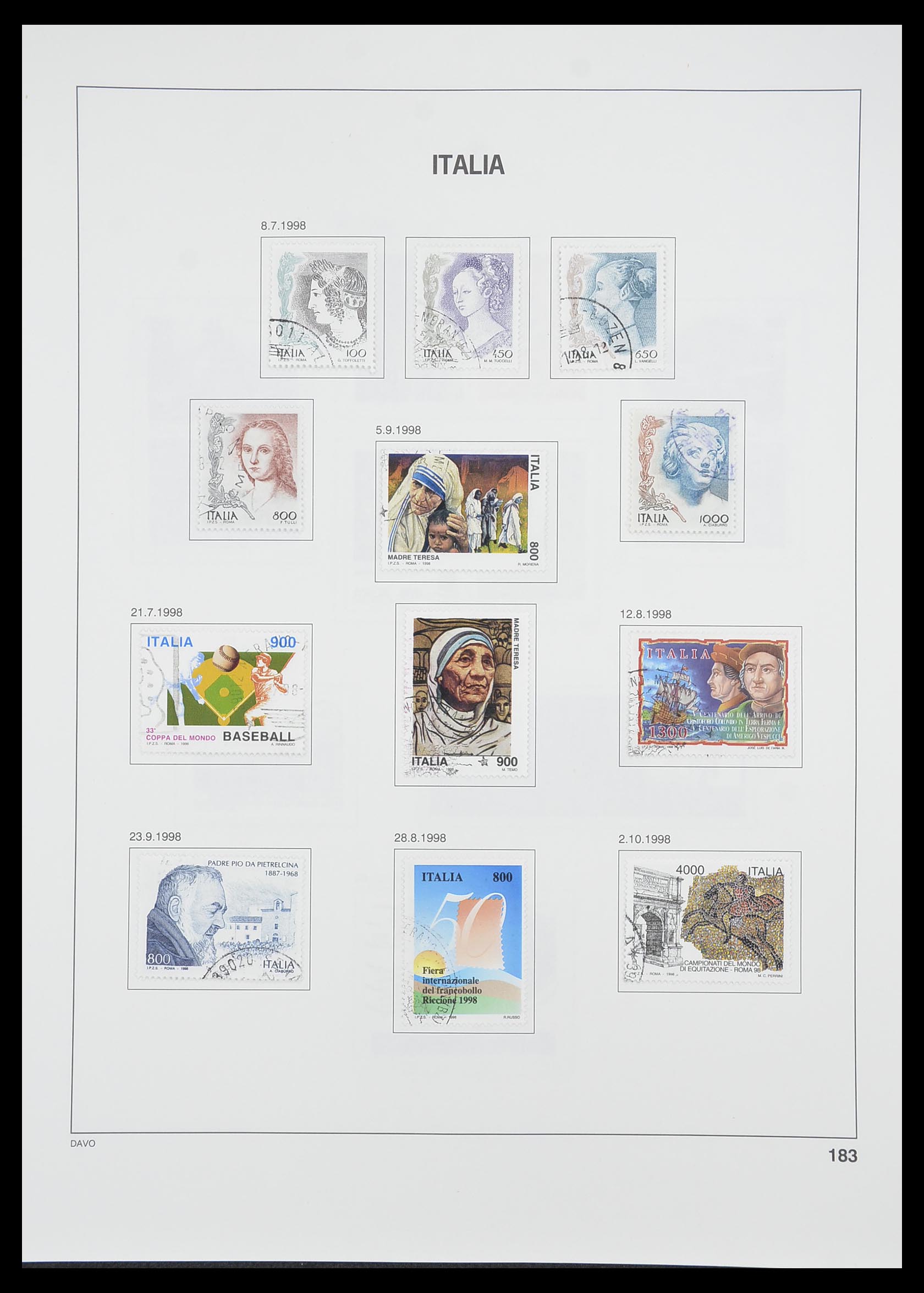 33413 165 - Postzegelverzameling 33413 Italië 1945-2000.