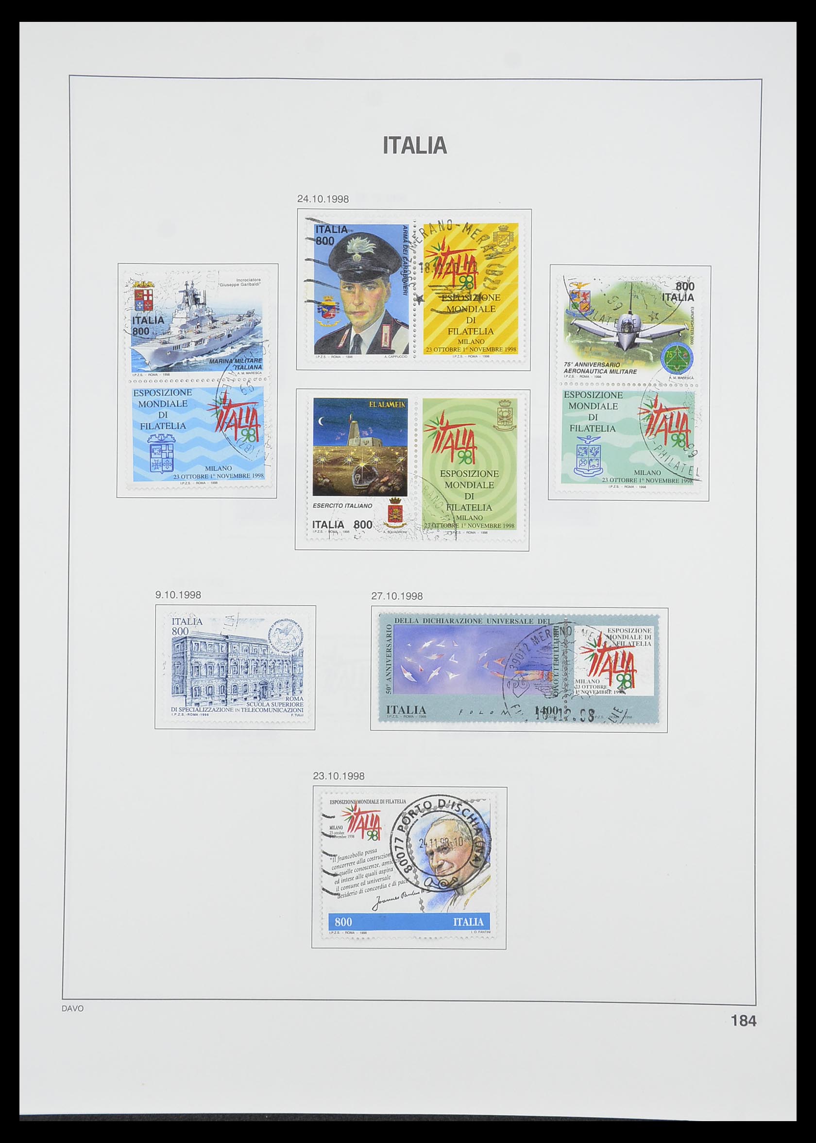 33413 166 - Postzegelverzameling 33413 Italië 1945-2000.