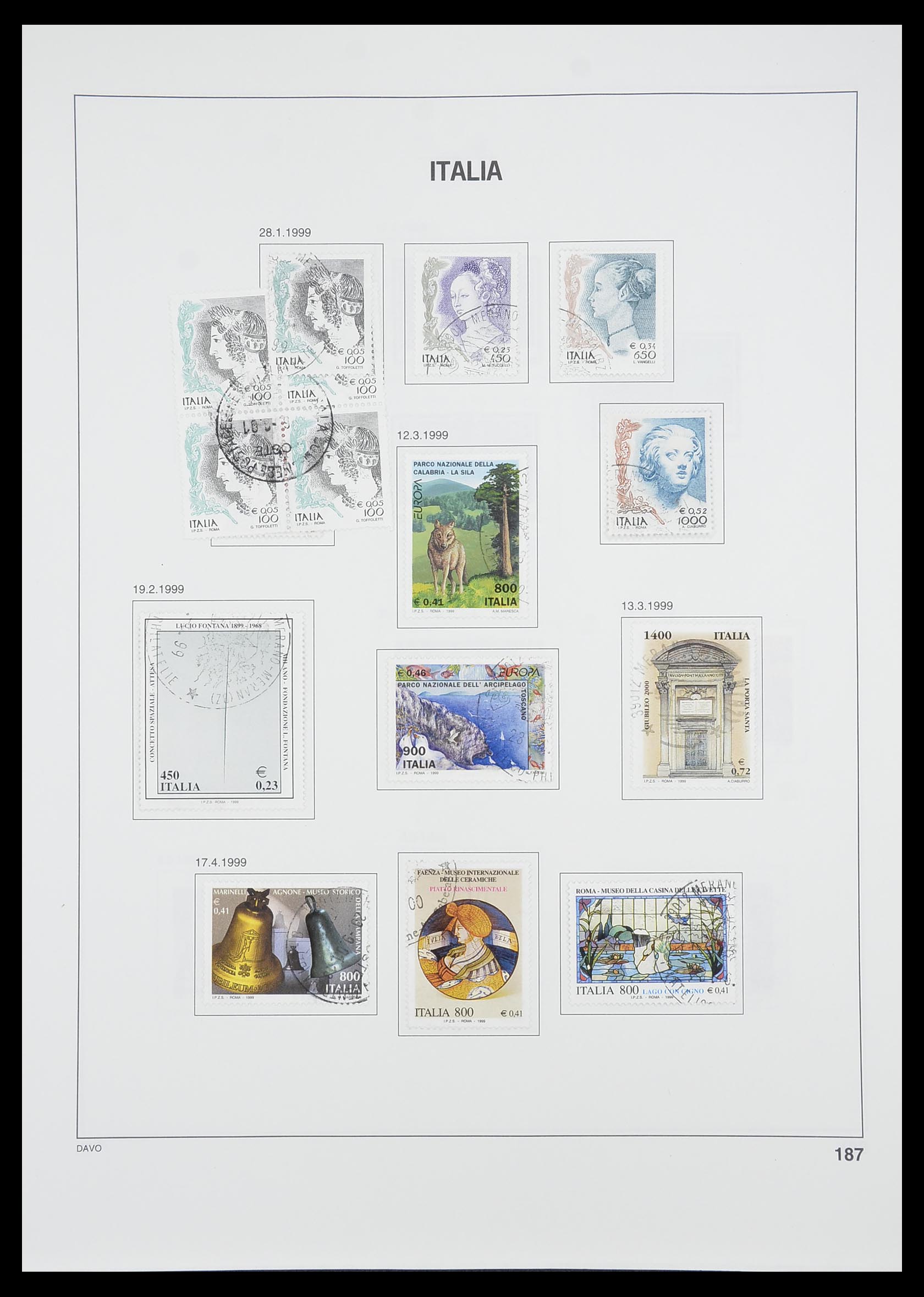 33413 169 - Postzegelverzameling 33413 Italië 1945-2000.