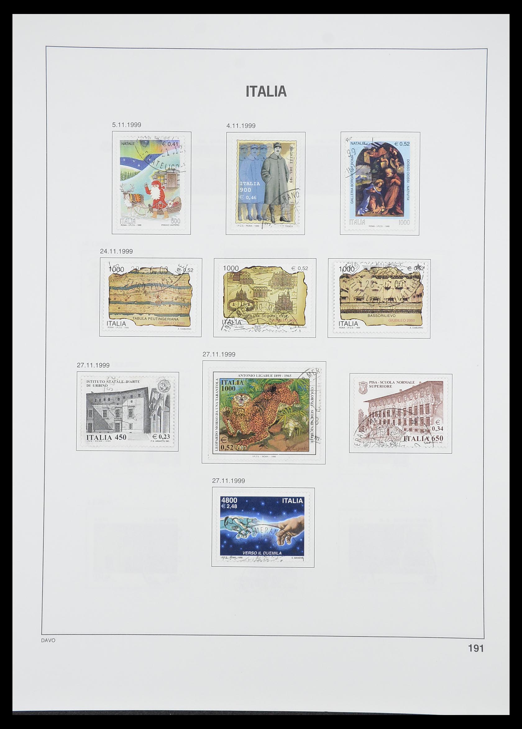 33413 173 - Postzegelverzameling 33413 Italië 1945-2000.