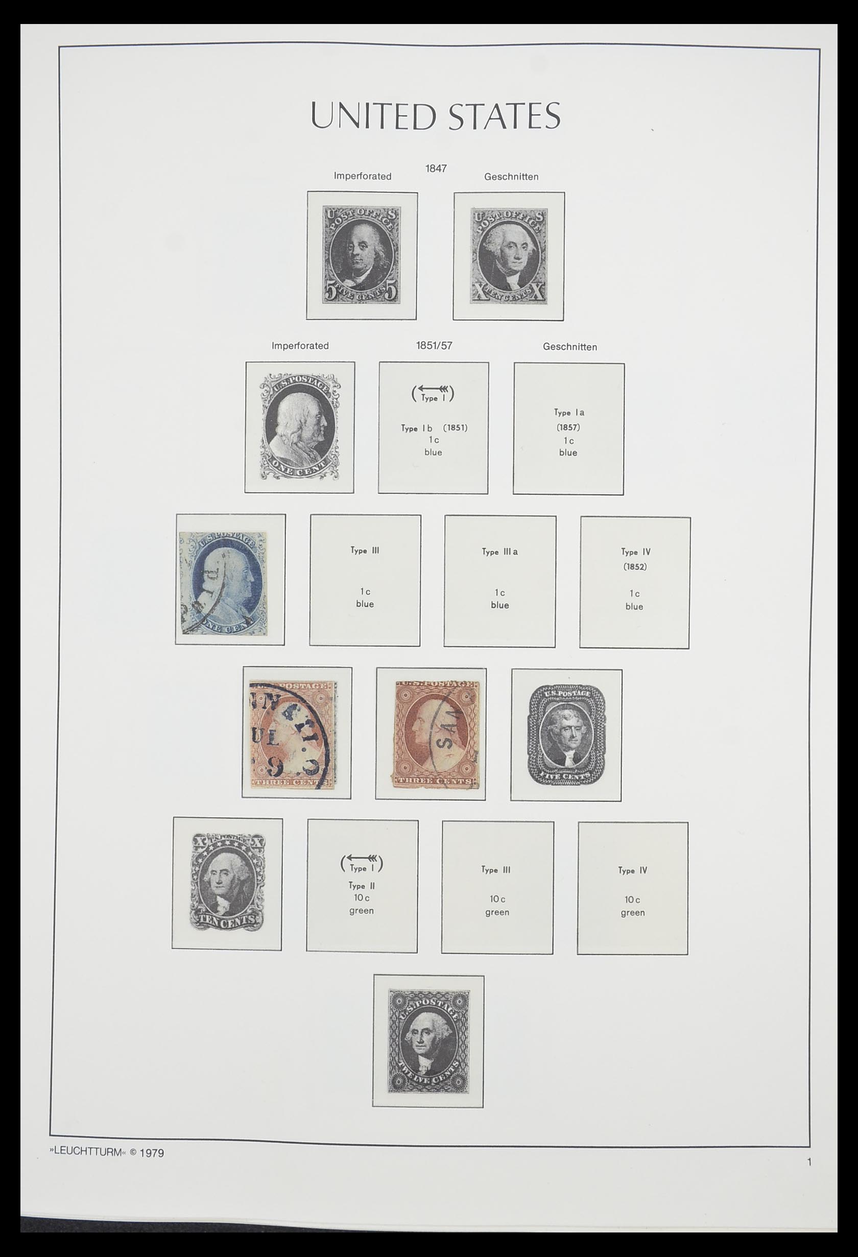 33415 001 - Stamp collection 33415 USA 1851-1964.