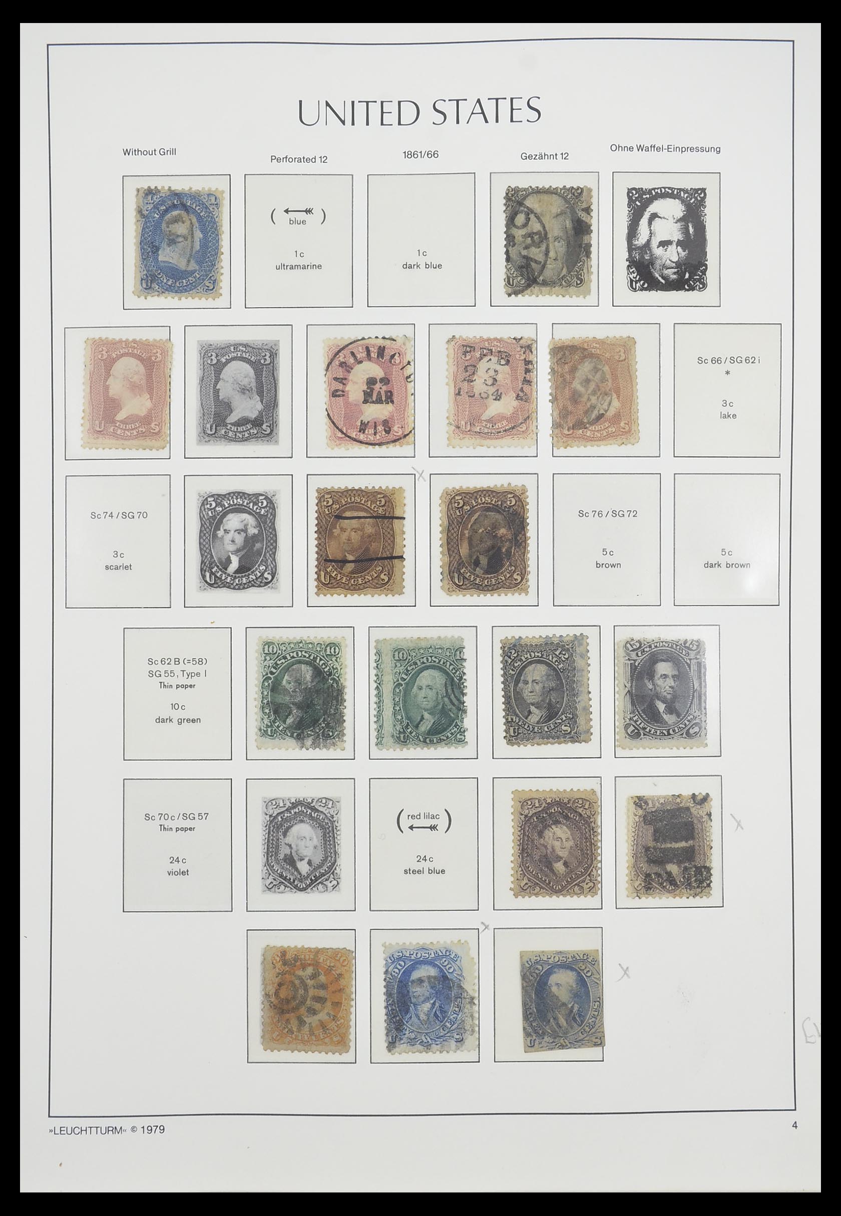 33415 004 - Stamp collection 33415 USA 1851-1964.