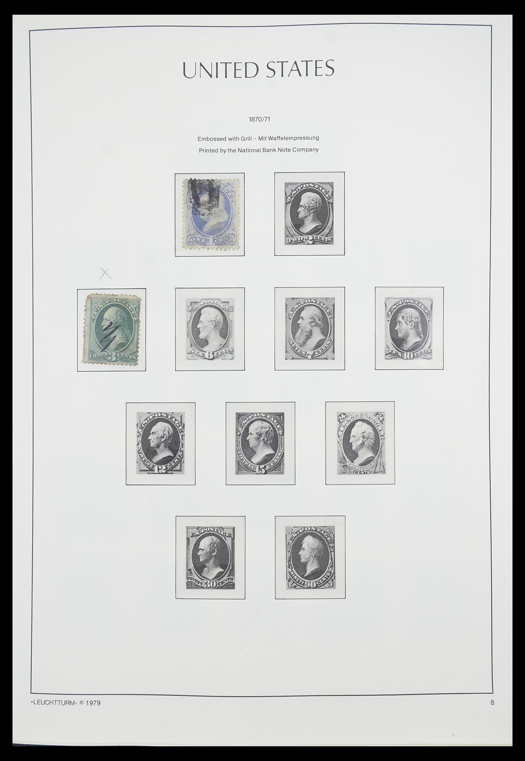 33415 008 - Stamp collection 33415 USA 1851-1964.