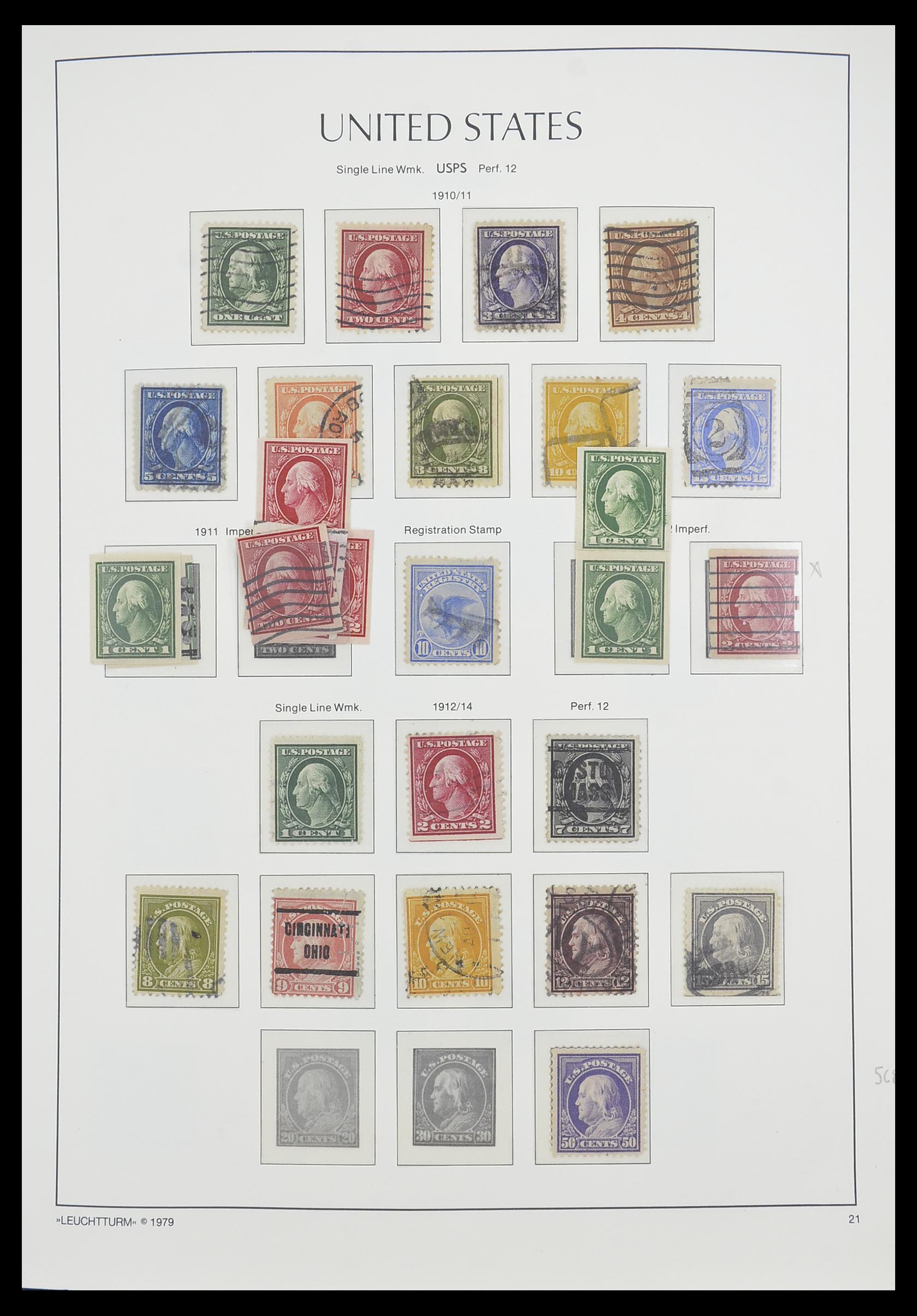 33415 021 - Stamp collection 33415 USA 1851-1964.