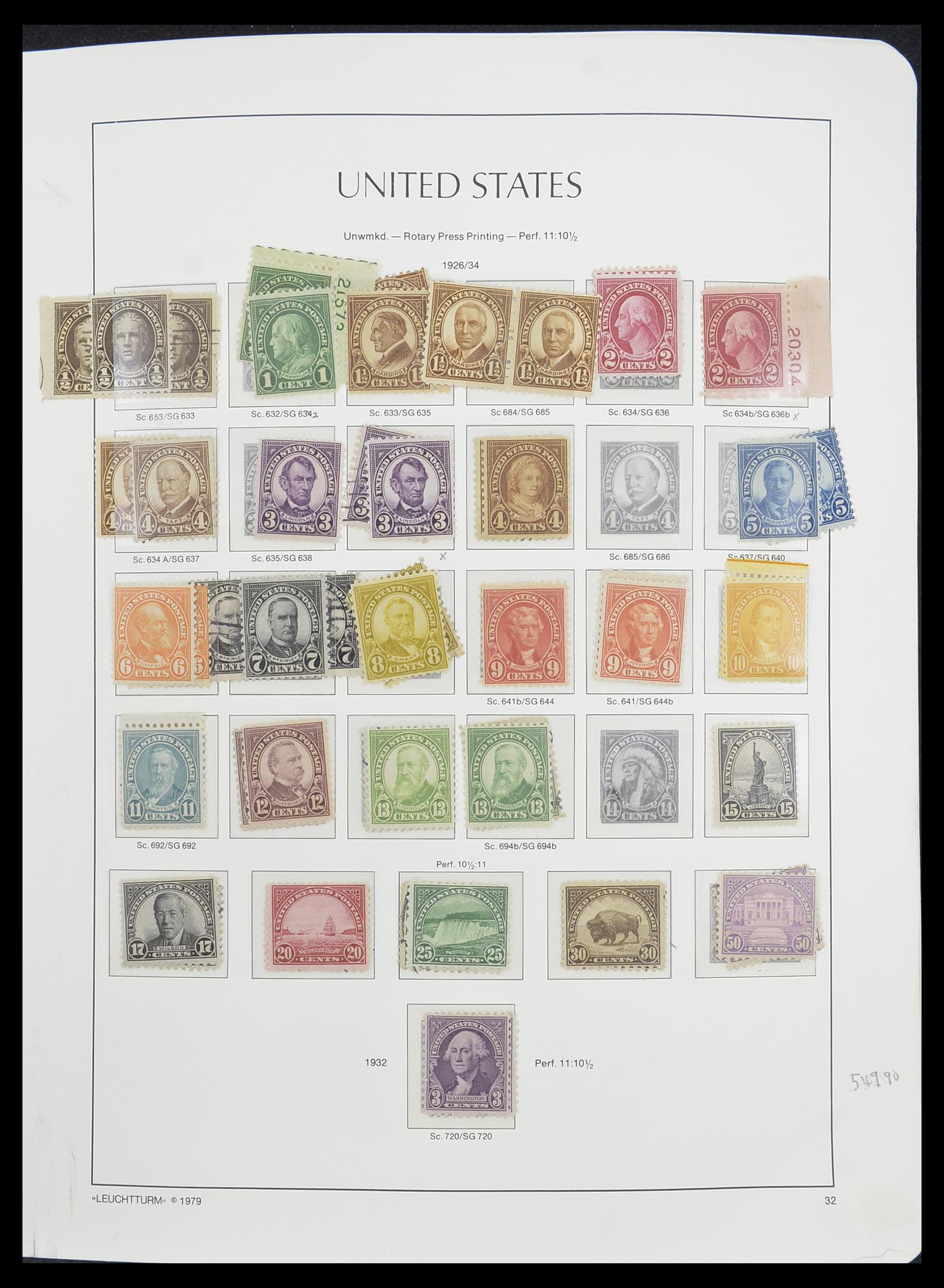 33415 034 - Stamp collection 33415 USA 1851-1964.