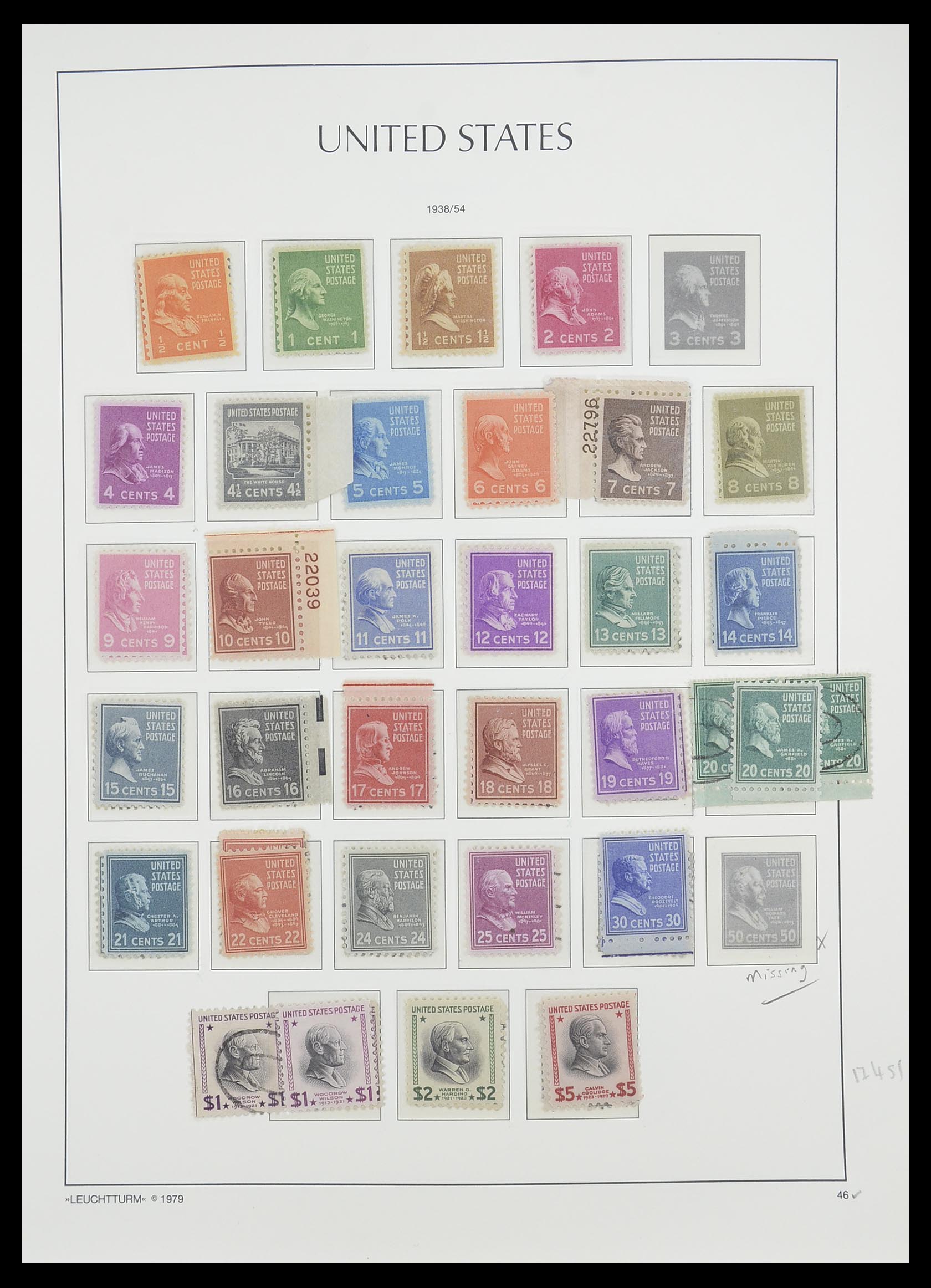 33415 057 - Stamp collection 33415 USA 1851-1964.