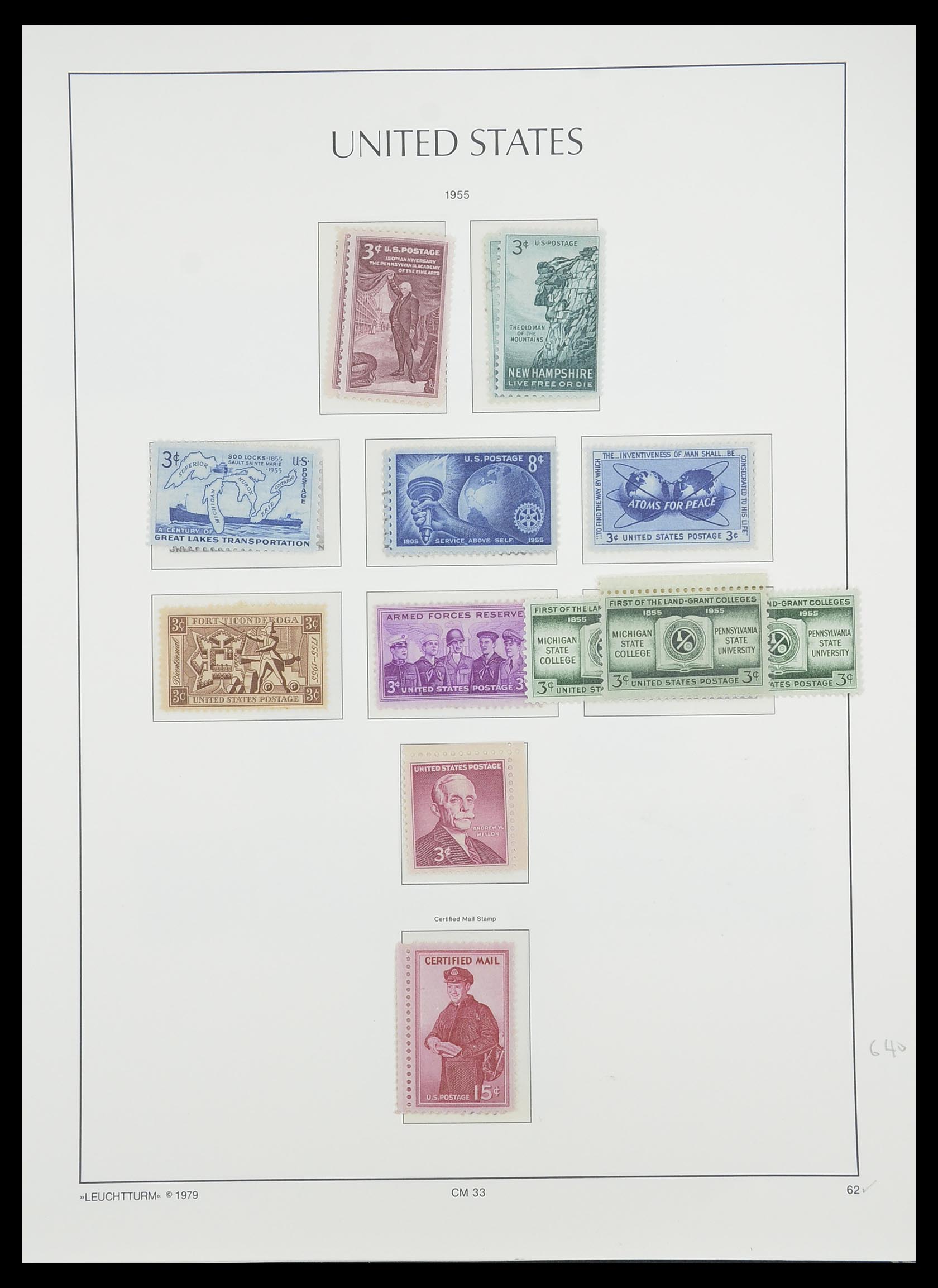 33415 075 - Stamp collection 33415 USA 1851-1964.